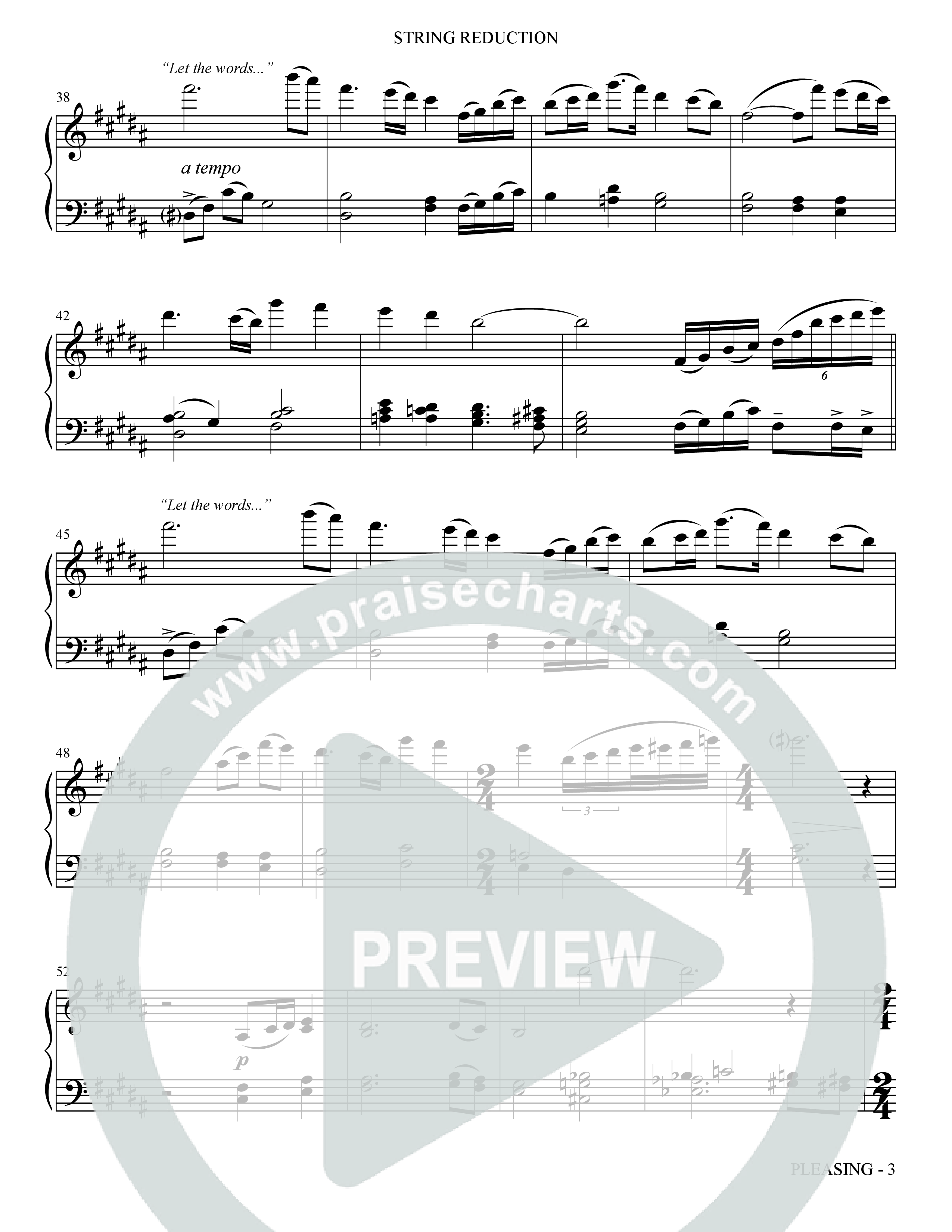 Pleasing (Choral Anthem SATB) String Reduction (The Brooklyn Tabernacle Choir / Arr. Carol Cymbala / Orch. Bradley Knight)