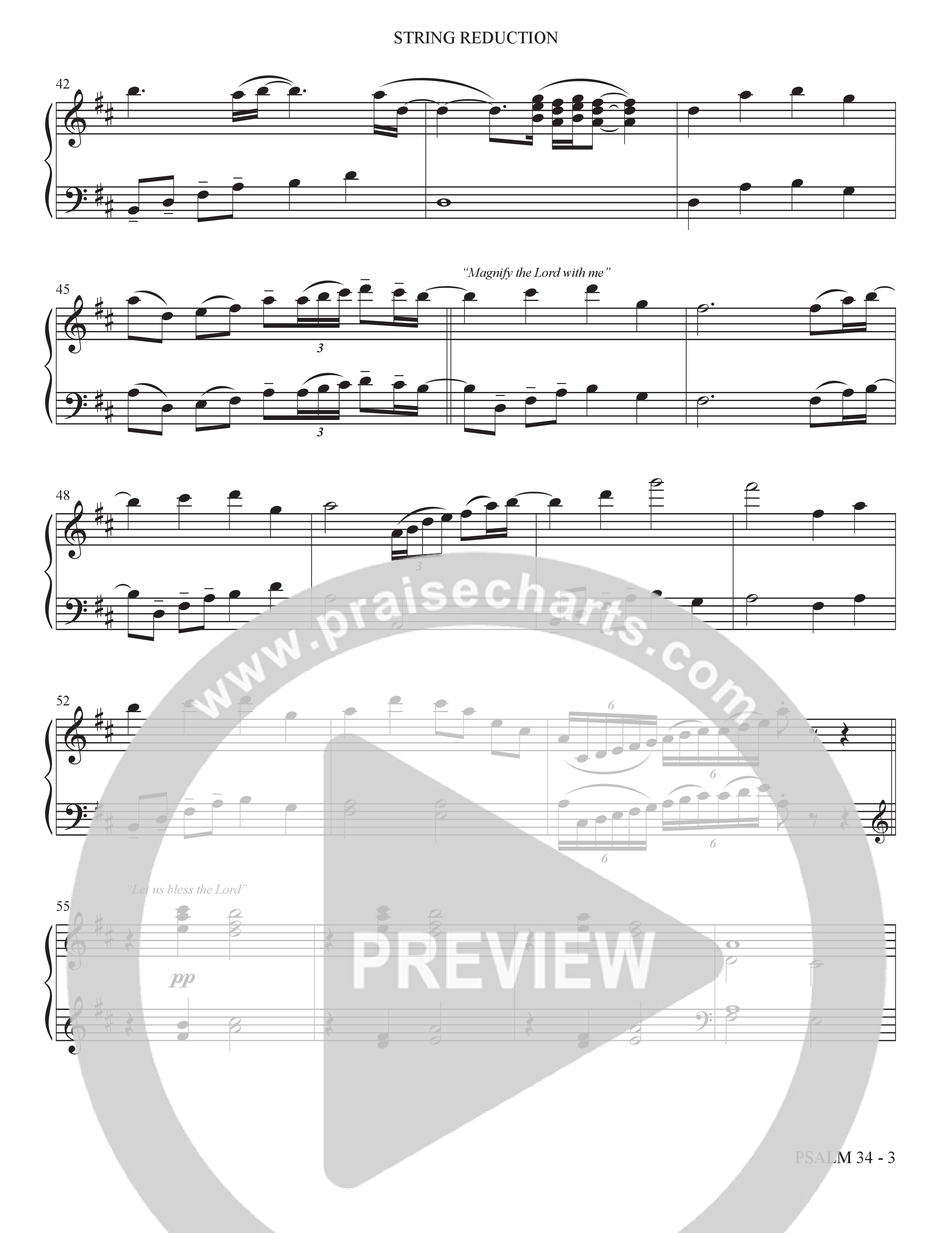 Psalm 34 (Taste and See) (Choral Anthem SATB) String Reduction (The Brooklyn Tabernacle Choir / Brandon Camphor / Durell Comedy / Arr. Carol Cymbala / Orch. Bradley Knight)