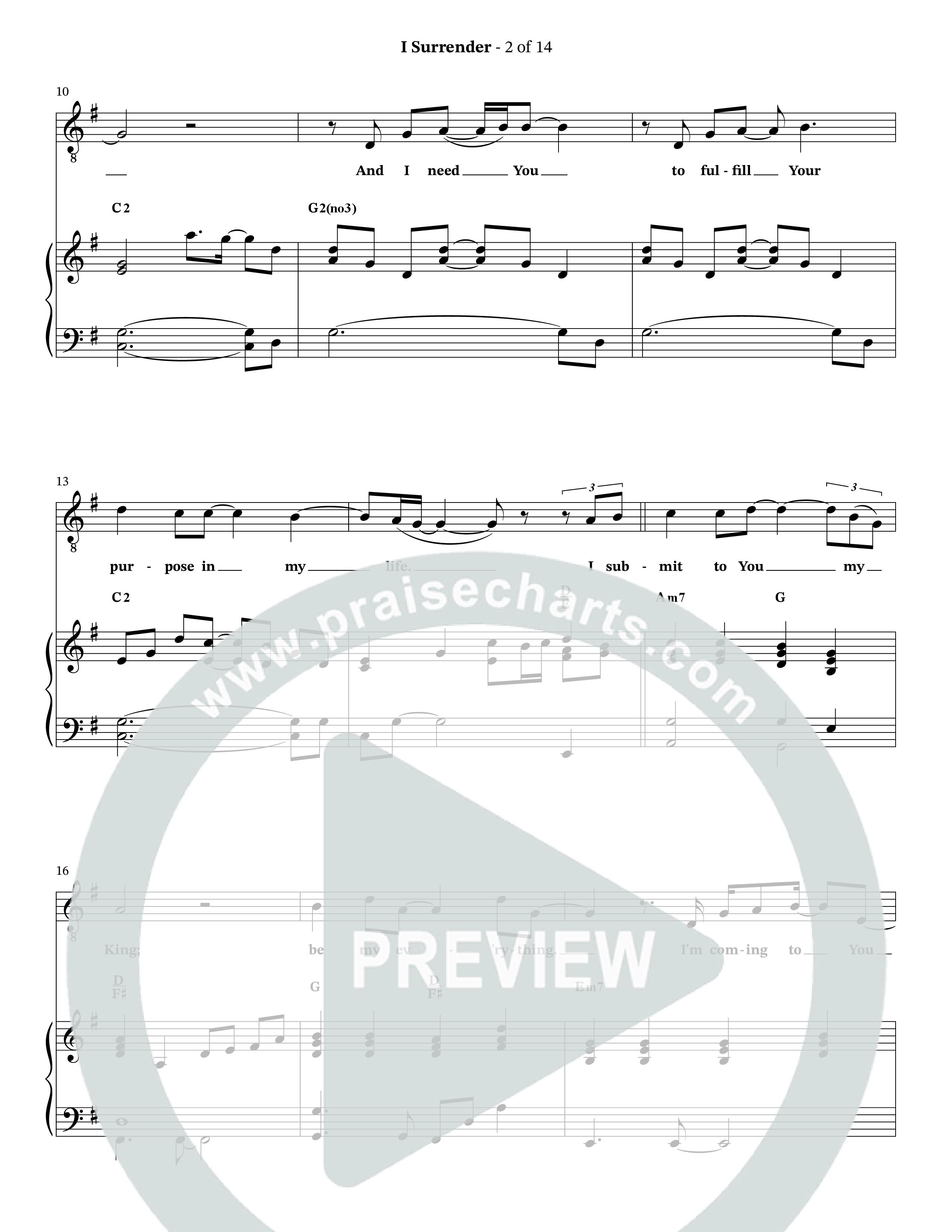I Surrender (Choral Anthem SATB) Anthem (SATB/Piano) (The Brooklyn Tabernacle Choir / Onaje Jefferson / Arr. Carol Cymbala / Arr. Jason Webb / Orch. Chris McDonald)