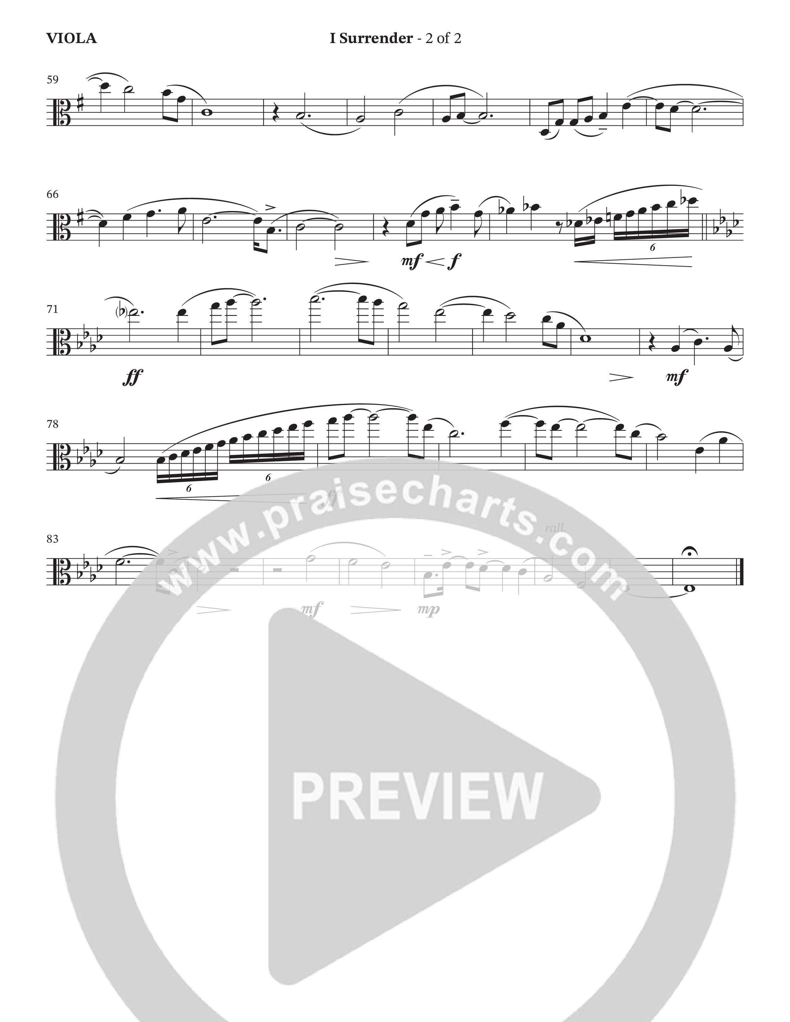 I Surrender (Choral Anthem SATB) Viola (The Brooklyn Tabernacle Choir / Onaje Jefferson / Arr. Carol Cymbala / Arr. Jason Webb / Orch. Chris McDonald)