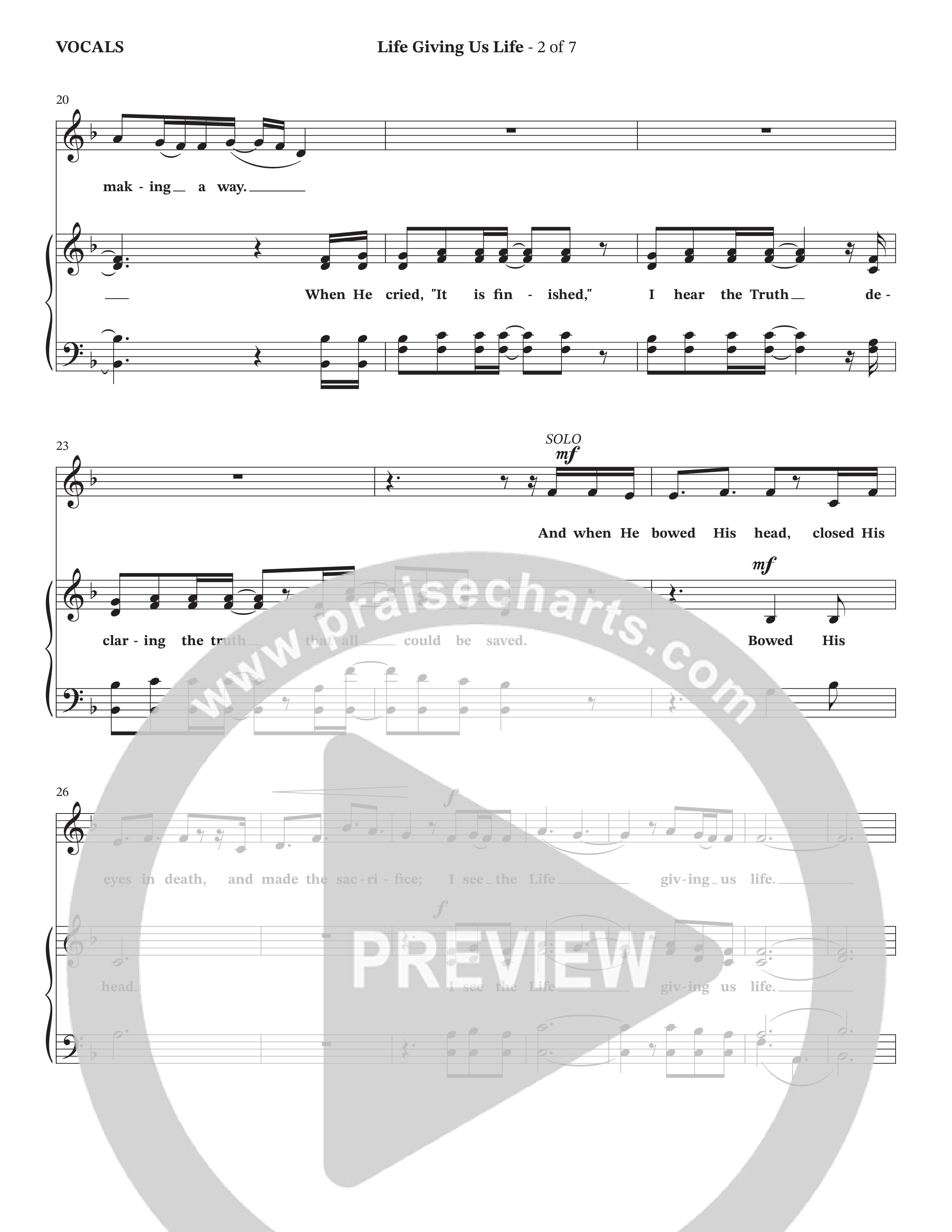 Life Giving Us Life (Choral Anthem SATB) Choir Sheet (Peach Goldman / Arr. Wayne Haun / Orch. J. Daniel Smith)