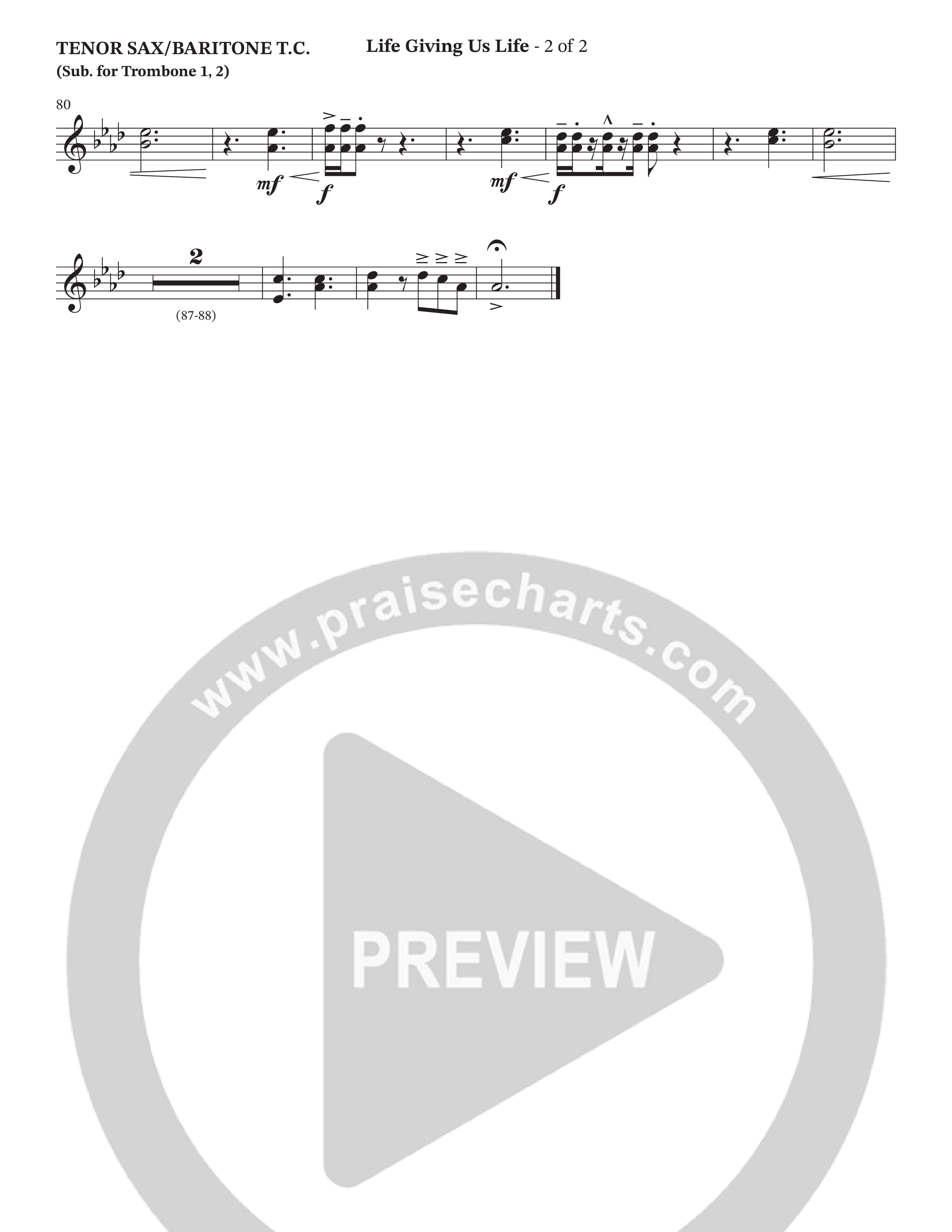 Life Giving Us Life (Choral Anthem SATB) Tenor Sax/Baritone T.C. (Peach Goldman / Arr. Wayne Haun / Orch. J. Daniel Smith)