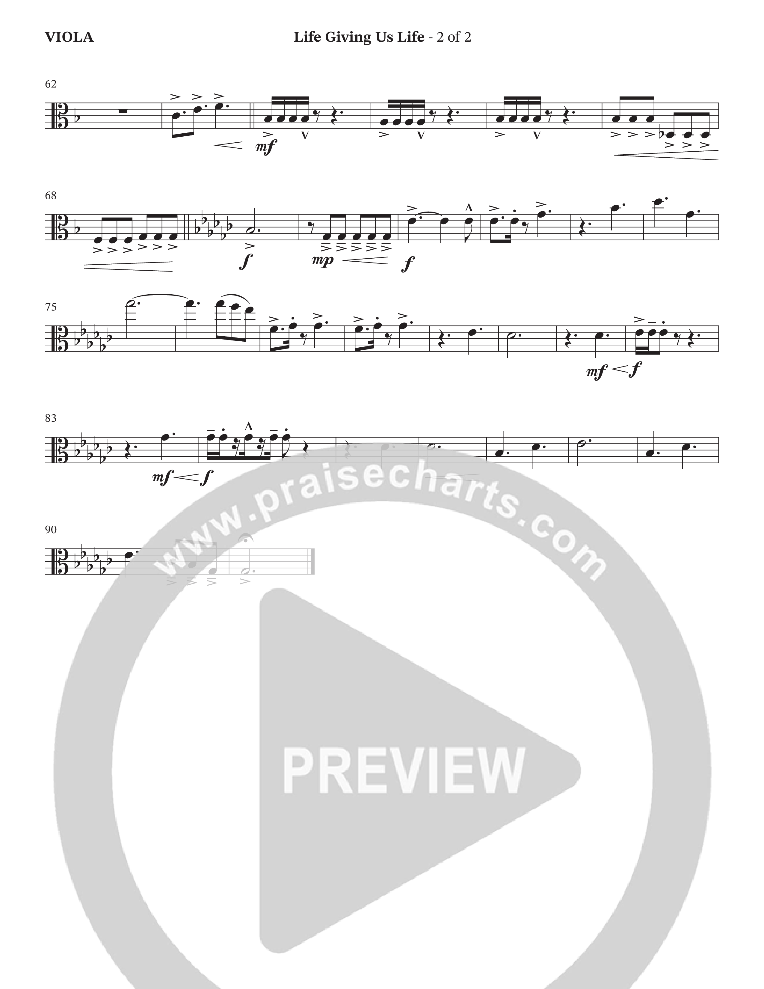 Life Giving Us Life (Choral Anthem SATB) Viola (Peach Goldman / Arr. Wayne Haun / Orch. J. Daniel Smith)