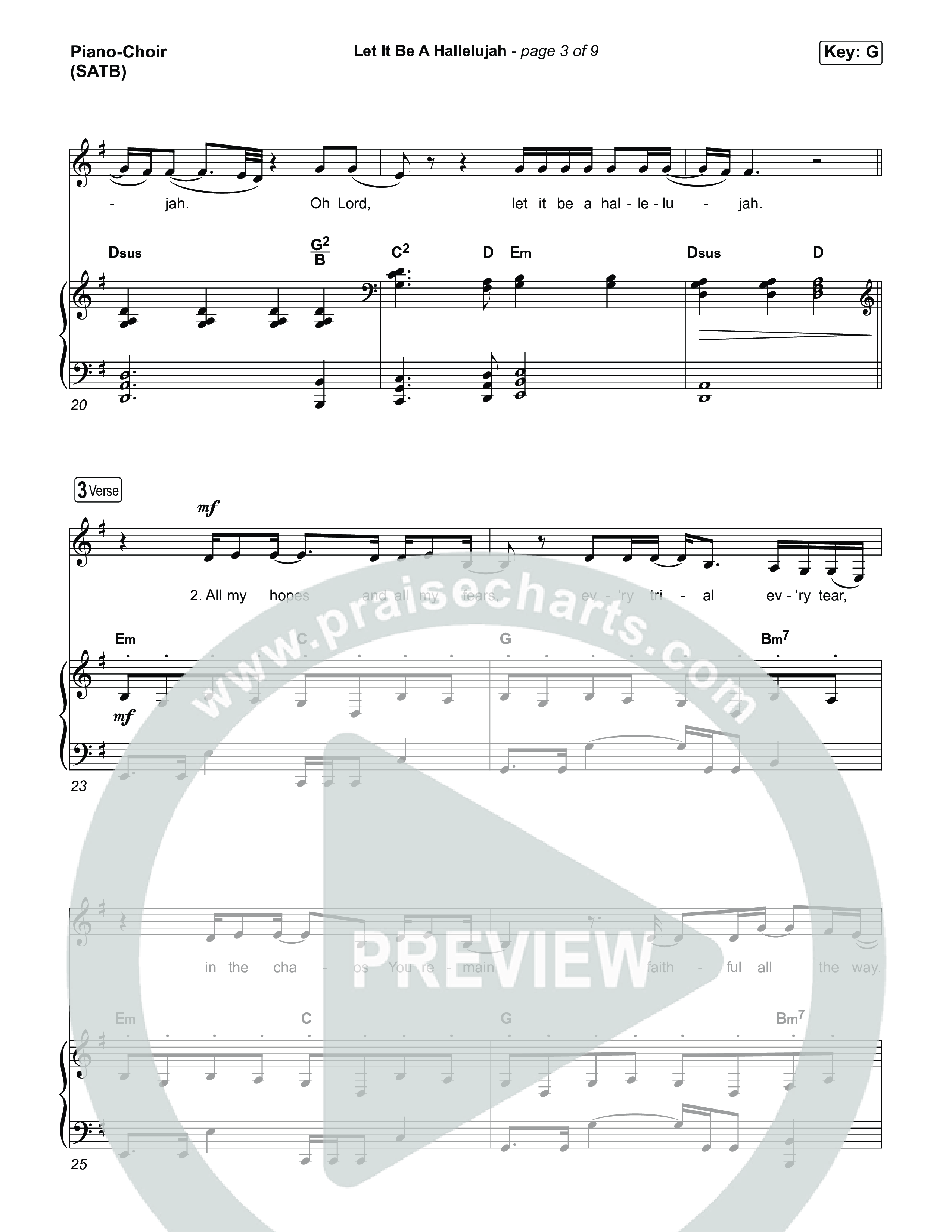 Let It Be A Hallelujah Piano/Vocal Pack (Lauren Daigle)