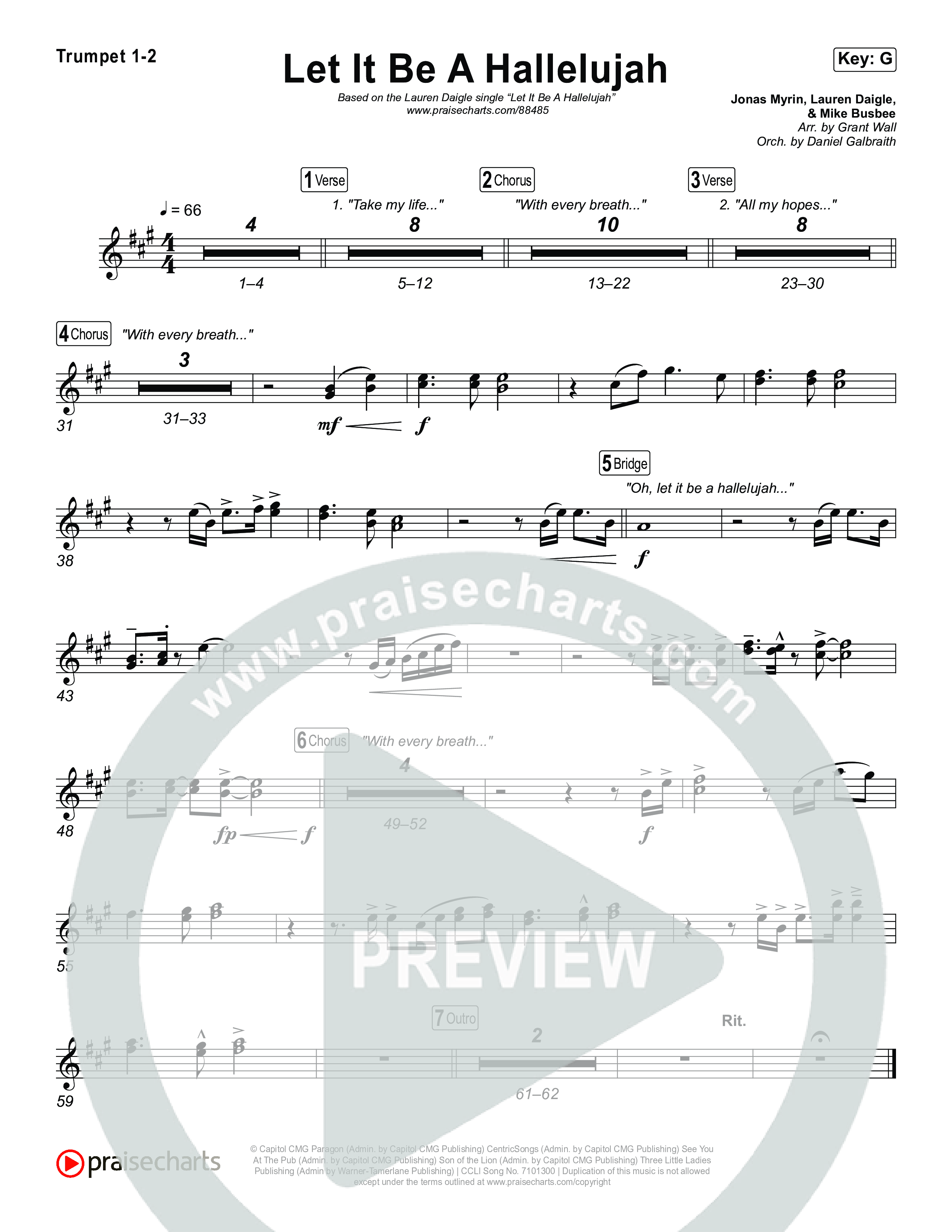 Let It Be A Hallelujah Brass Pack (Lauren Daigle)