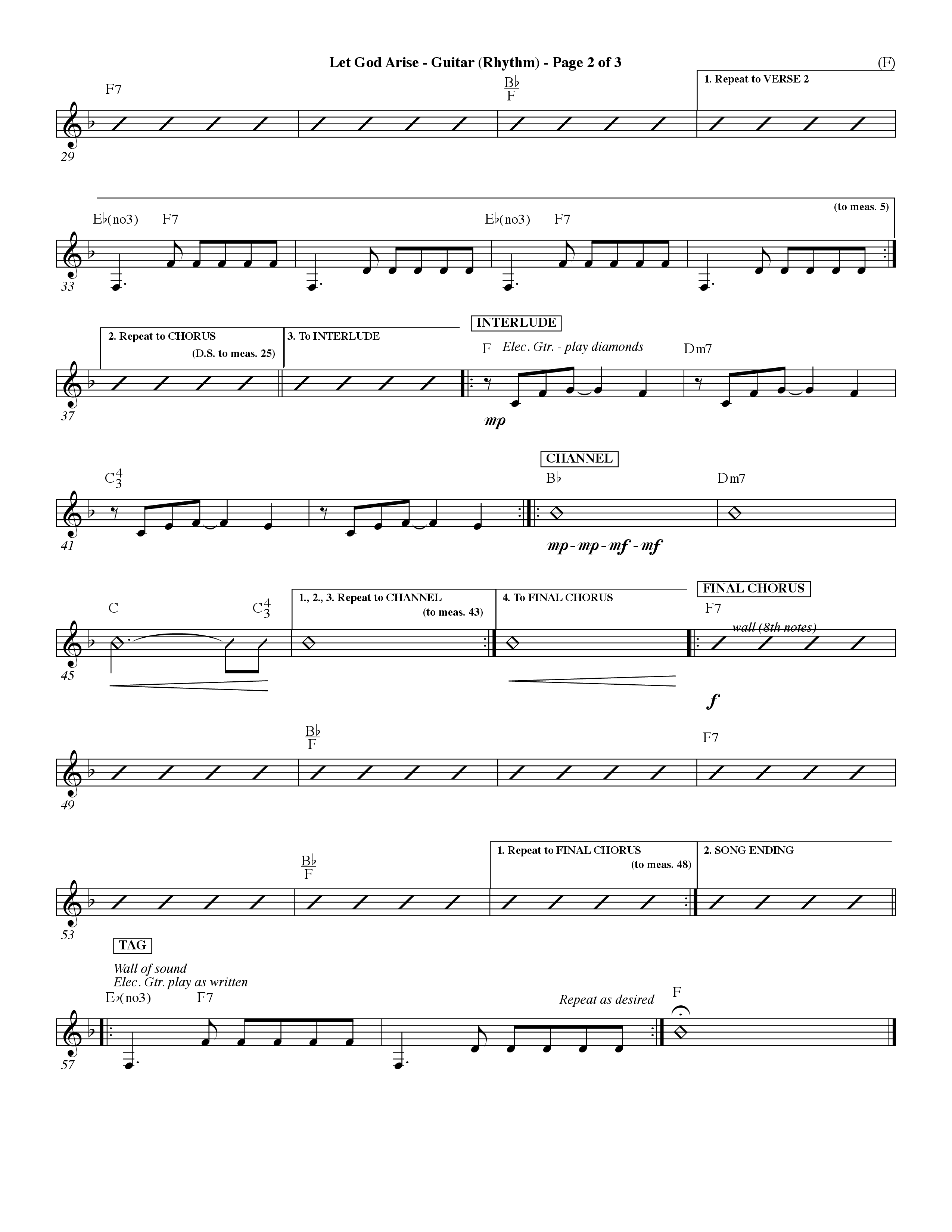 Let God Arise (Choral Anthem SATB) Guitar (Word Music Choral / Orch. Dave Williamson)