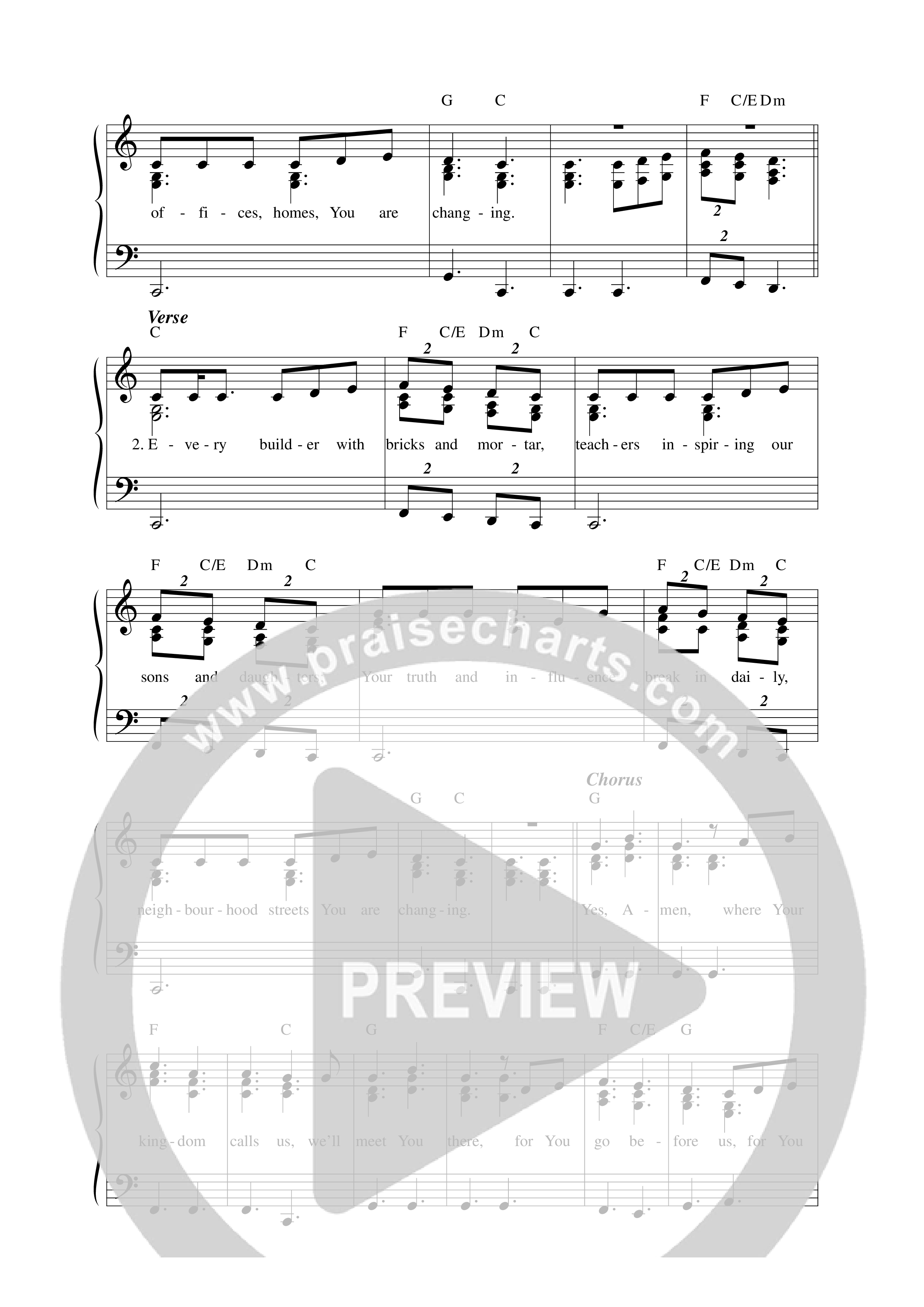 Yes Amen Lead Sheet Melody (Boundless)