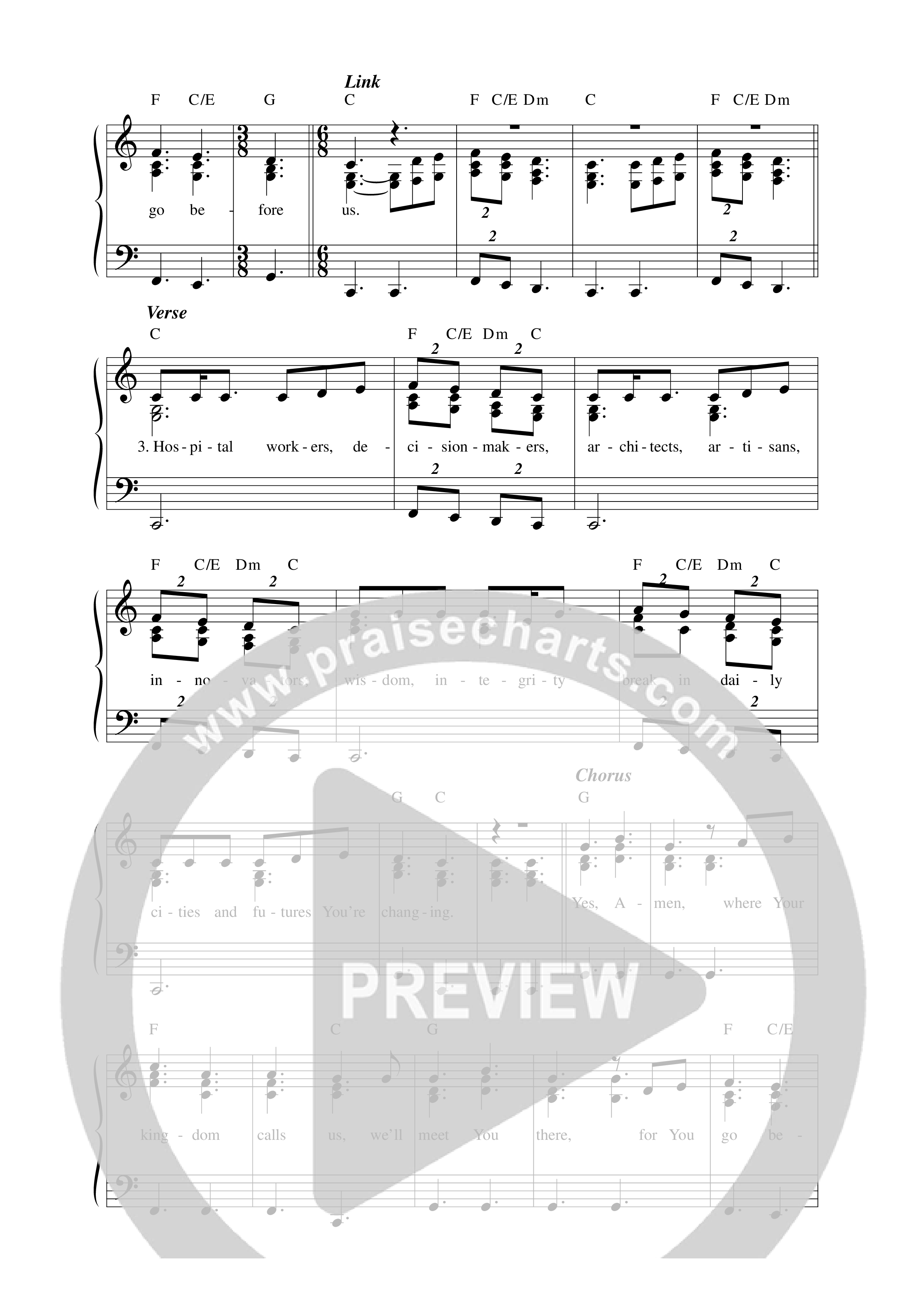 Yes Amen Lead Sheet Melody (Boundless)