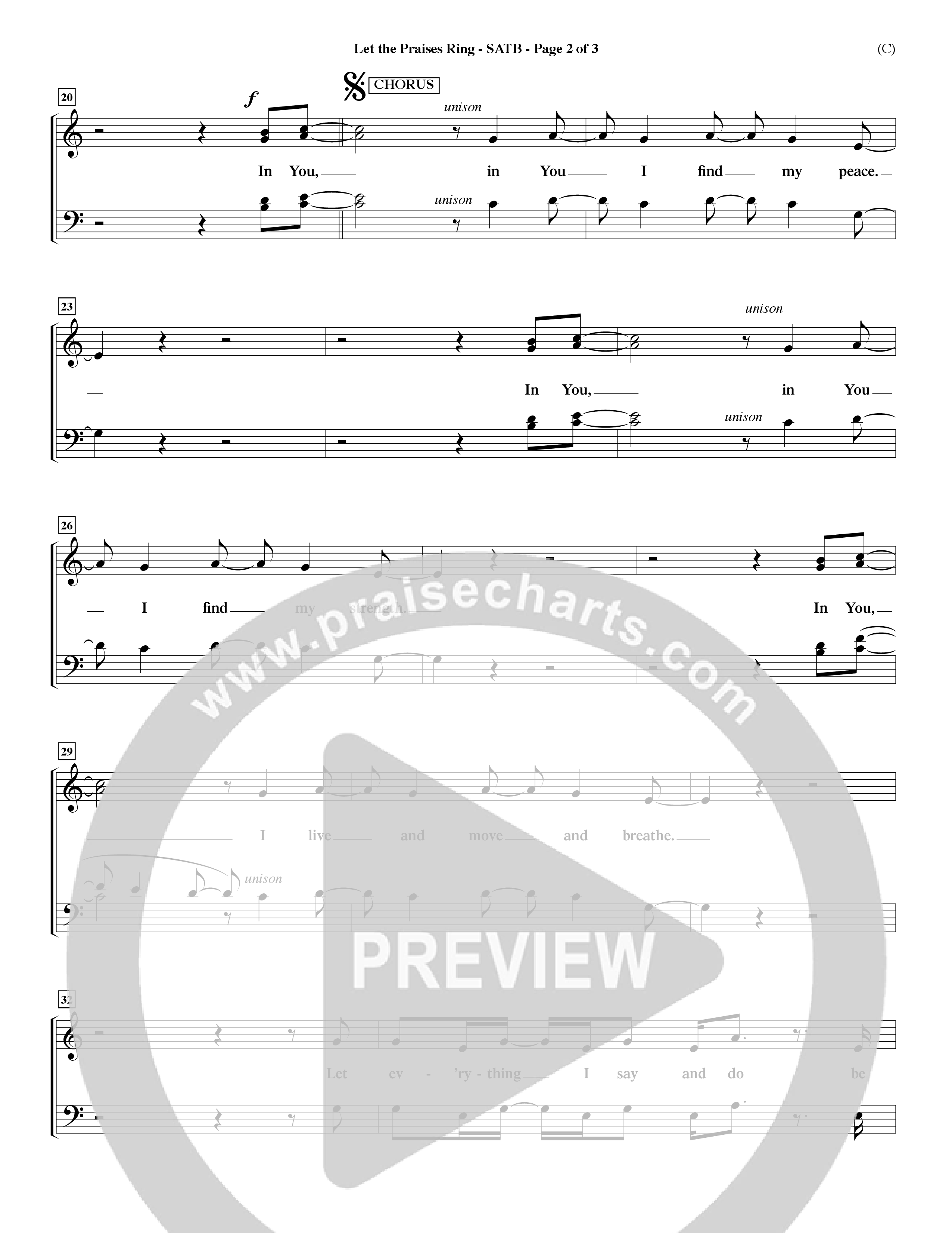 Let The Praises Ring Choral Anthem SATB Choir Sheet (SATB) (Word Music Choral / Orch. Dave Williamson)