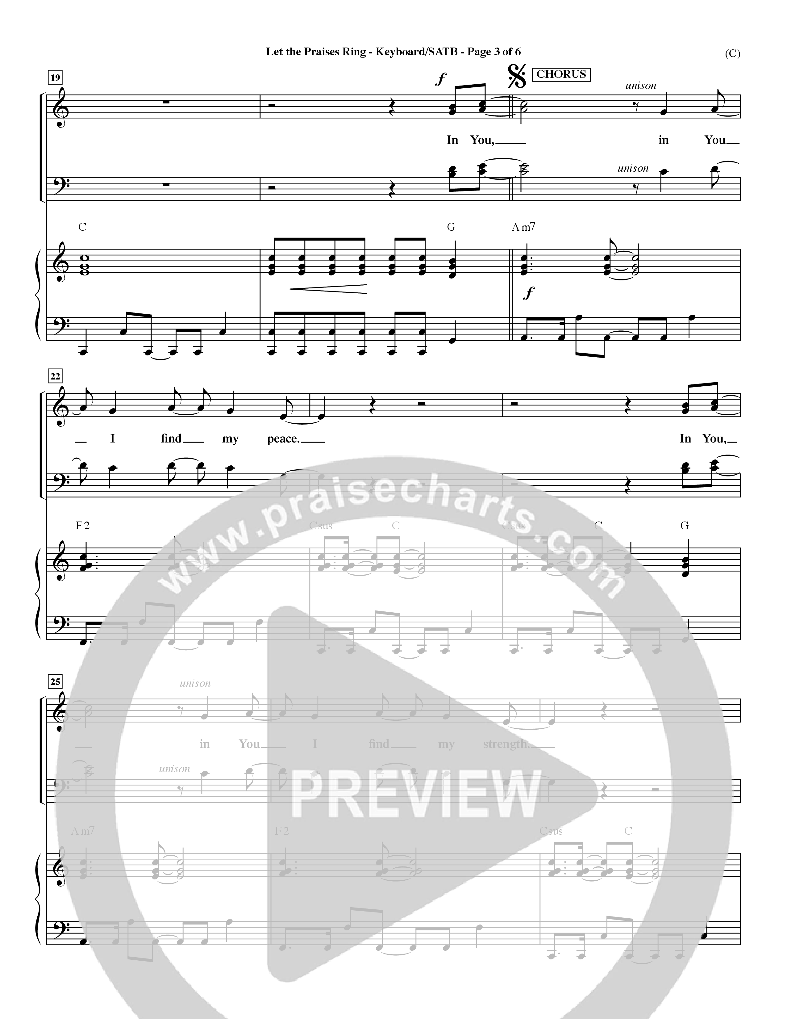 Let The Praises Ring Choral Anthem SATB Piano/Vocal (Melody) (Word Music Choral / Orch. Dave Williamson)