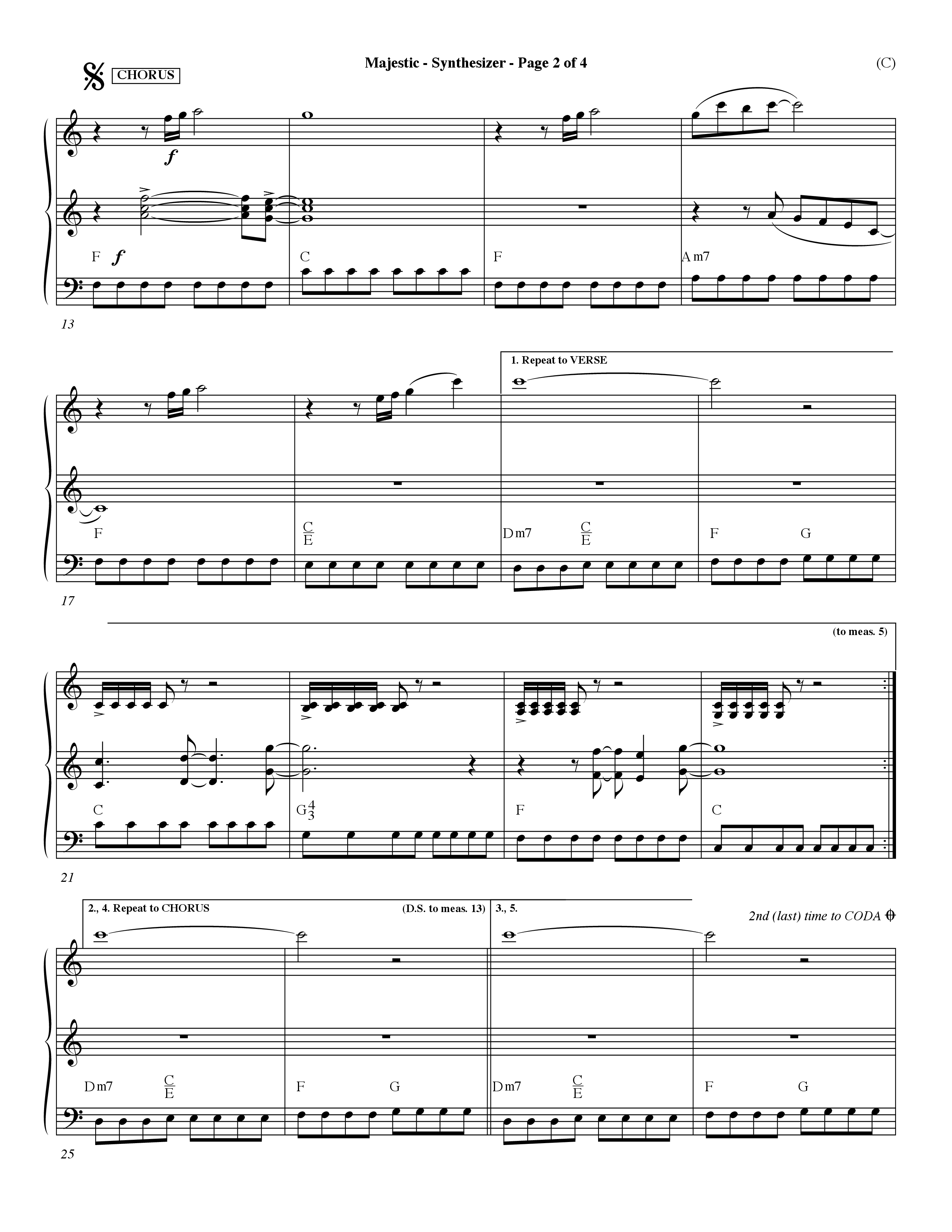 Majestic (Choral Anthem SATB) Synth (Word Music Choral / Orch. Dave Williamson)