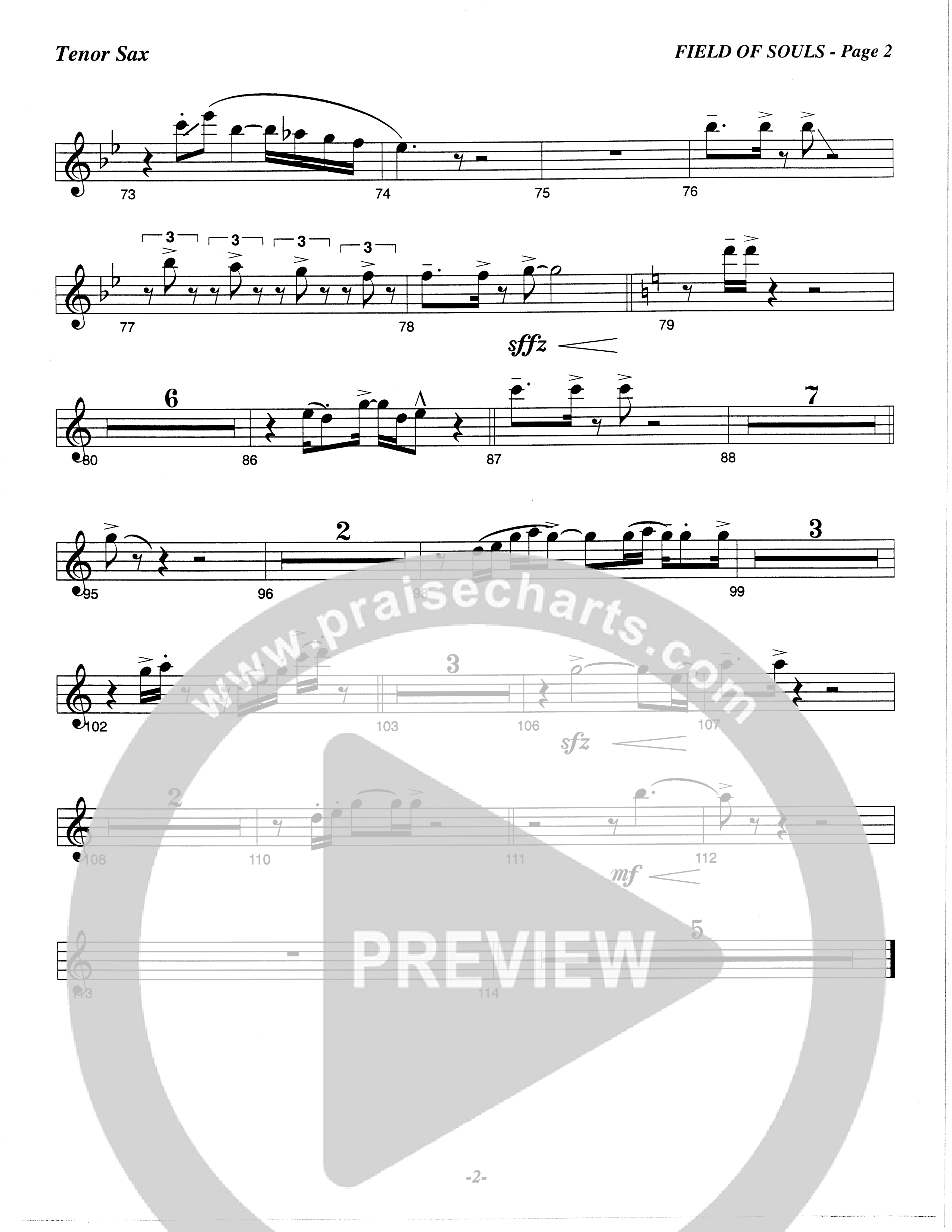 Field Of Souls (Choral Anthem SATB) Tenor Sax/Baritone T.C. (The Brooklyn Tabernacle Choir / Arr. Carol Cymbala / Orch. Christ McDonald)