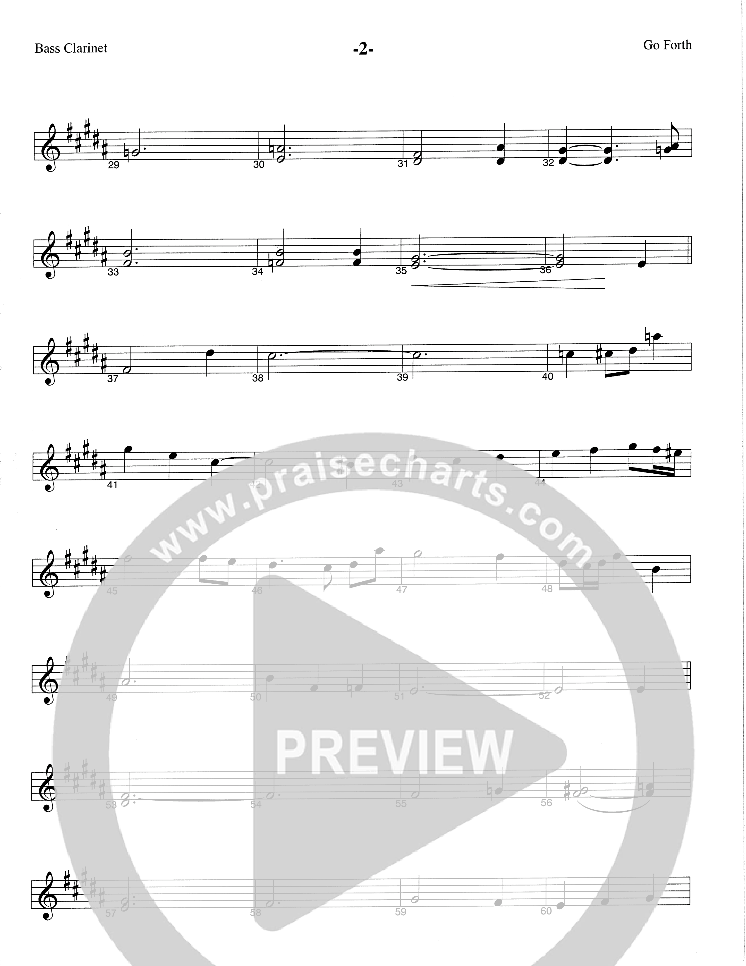 Go Forth (Choral Anthem SATB) Bass Clarinet (The Brooklyn Tabernacle Choir / Arr. Carol Cymbala / Orch. Lari Goss)