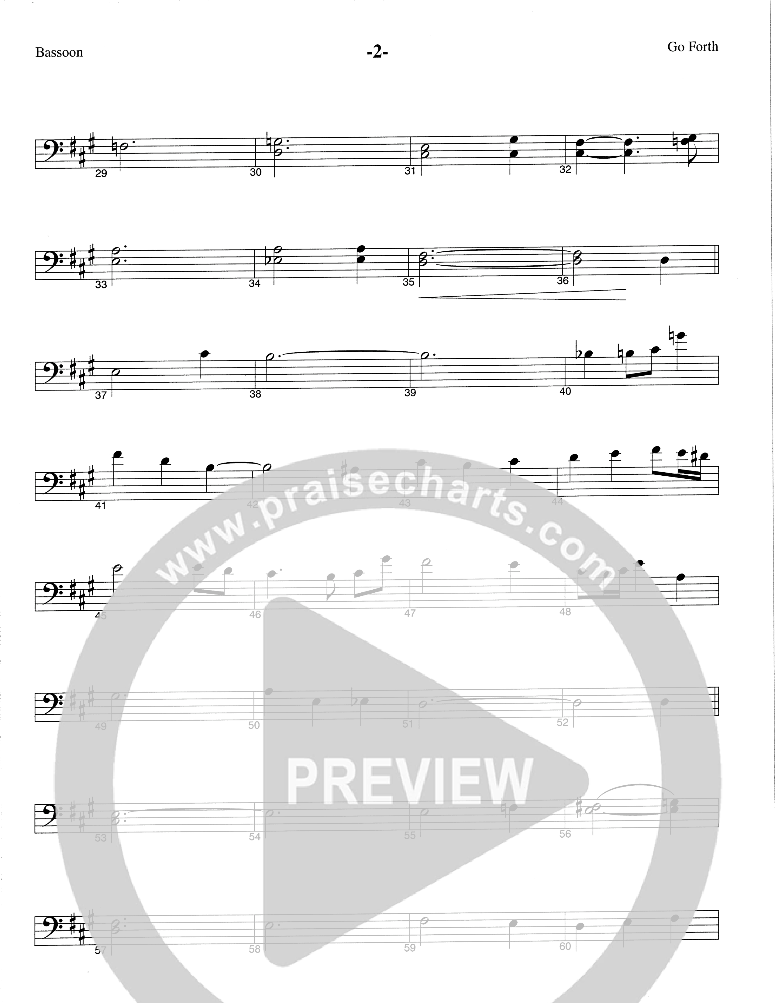 Go Forth (Choral Anthem SATB) Bassoon (The Brooklyn Tabernacle Choir / Arr. Carol Cymbala / Orch. Lari Goss)