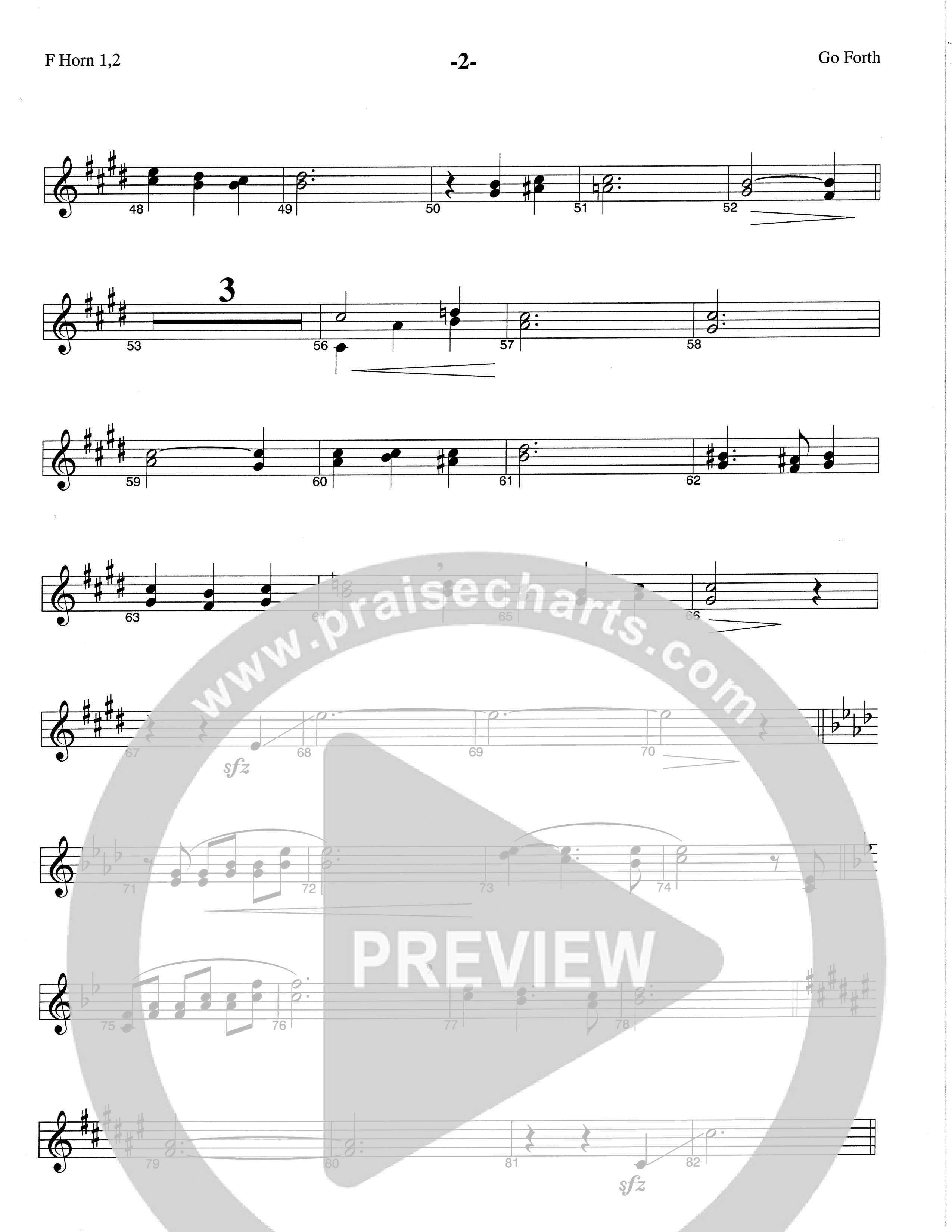 Go Forth (Choral Anthem SATB) French Horn 1/2 (The Brooklyn Tabernacle Choir / Arr. Carol Cymbala / Orch. Lari Goss)