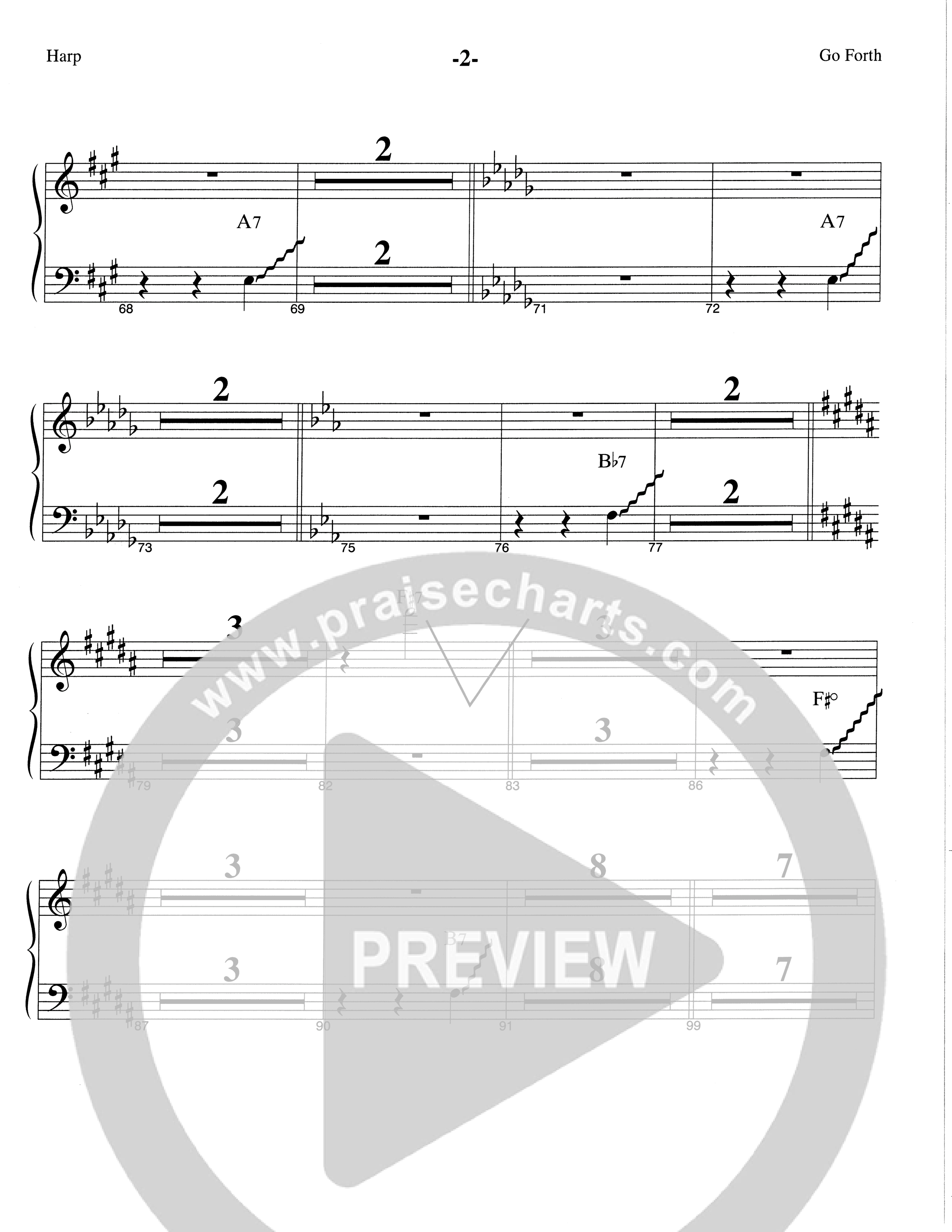 Go Forth (Choral Anthem SATB) Harp (The Brooklyn Tabernacle Choir / Arr. Carol Cymbala / Orch. Lari Goss)