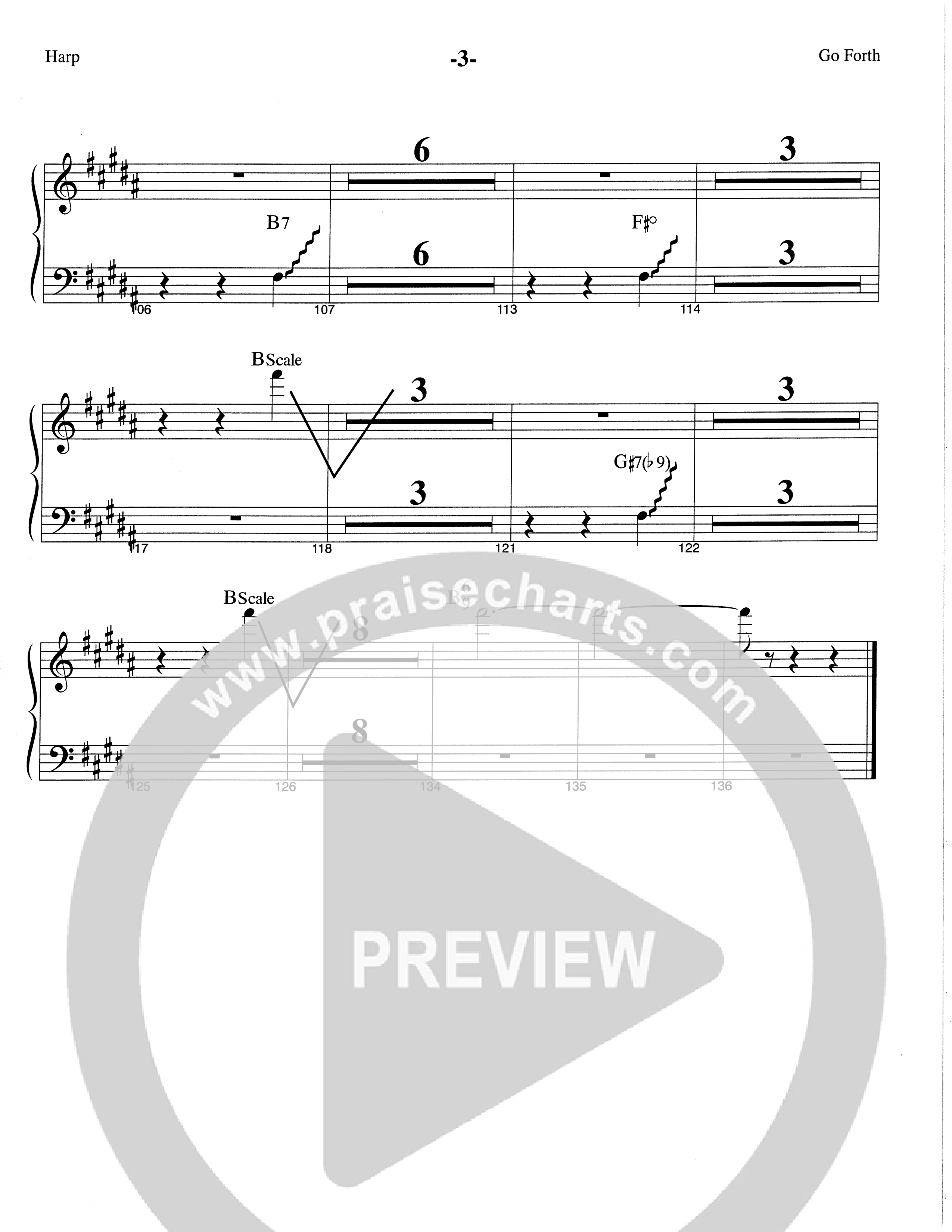 Go Forth (Choral Anthem SATB) Harp (The Brooklyn Tabernacle Choir / Arr. Carol Cymbala / Orch. Lari Goss)