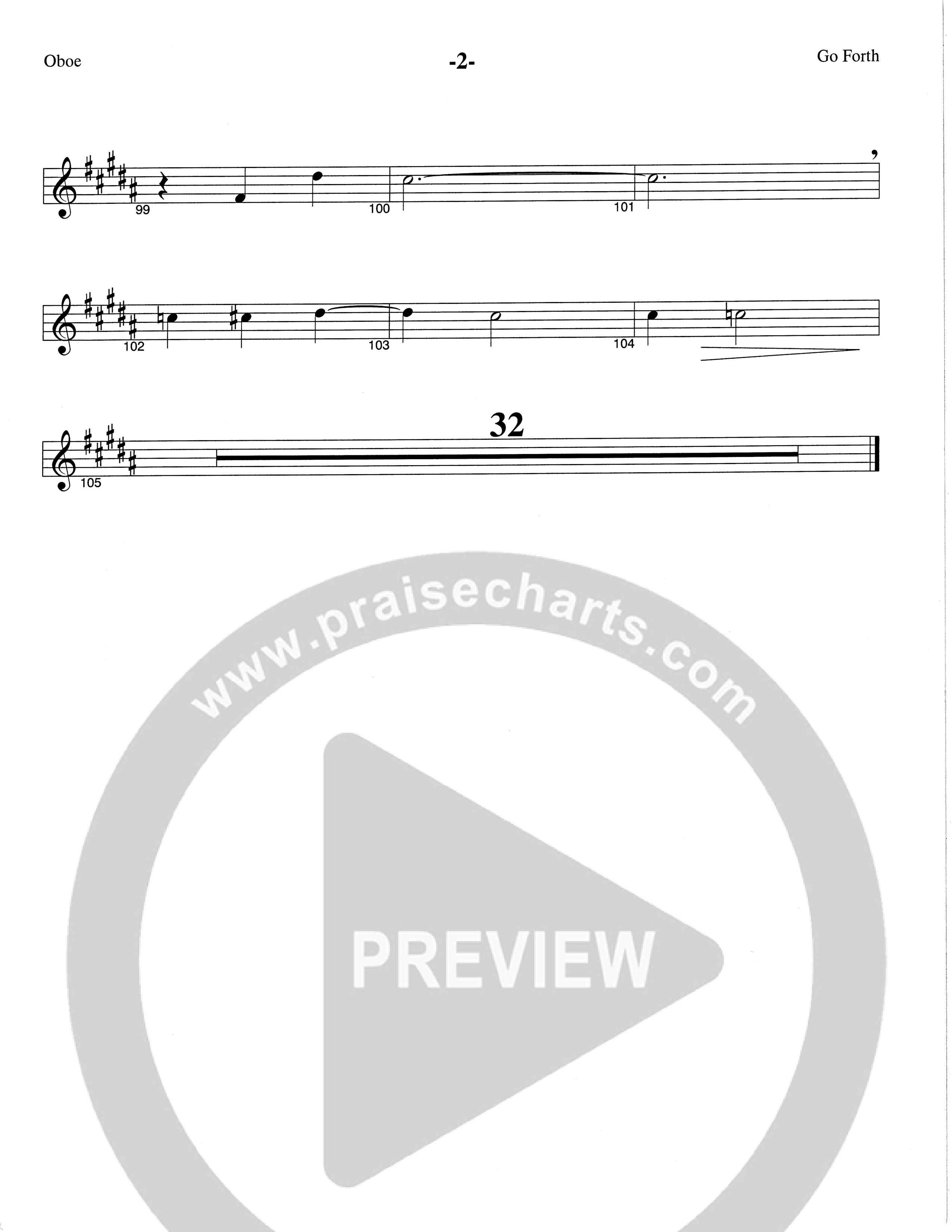 Go Forth (Choral Anthem SATB) Oboe (The Brooklyn Tabernacle Choir / Arr. Carol Cymbala / Orch. Lari Goss)