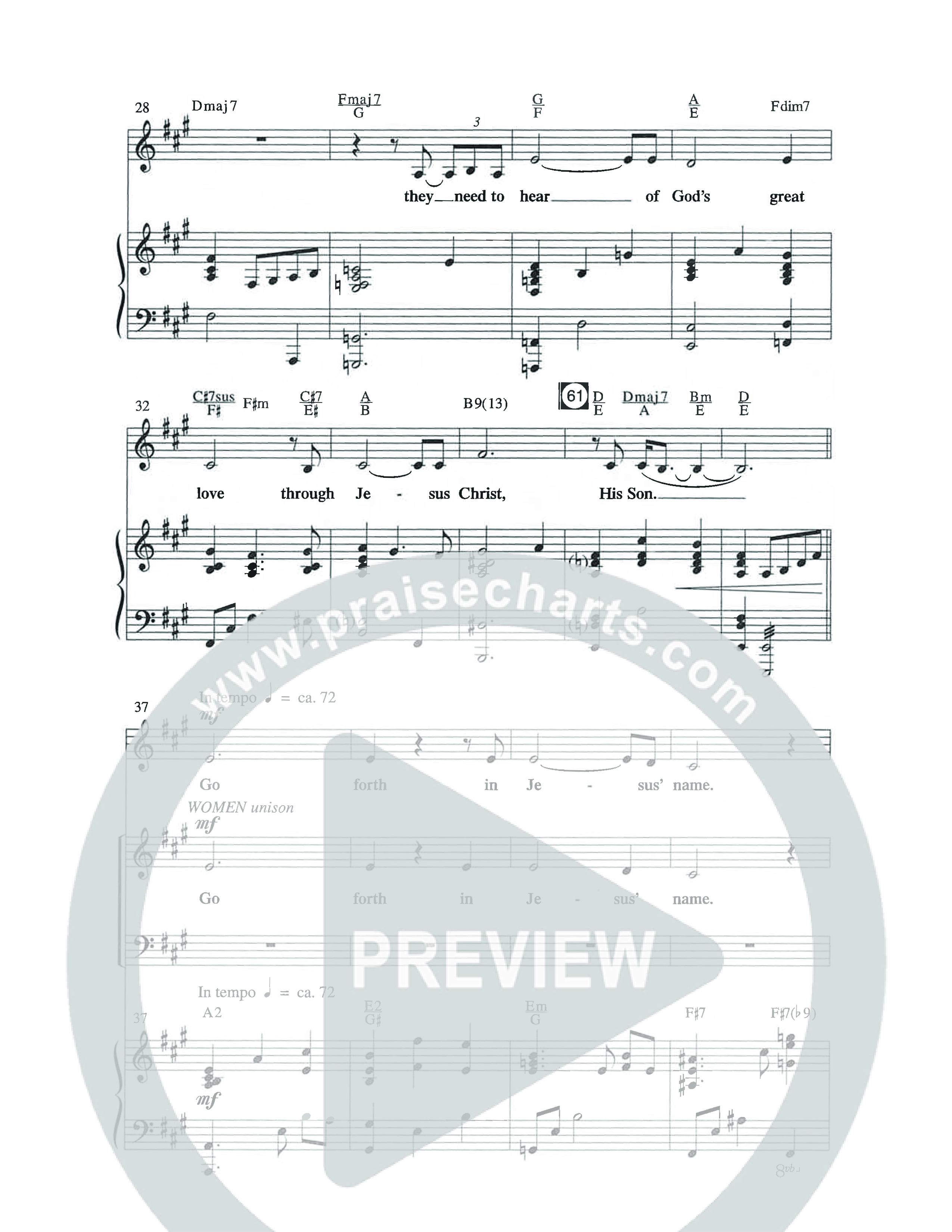 Go Forth (Choral Anthem SATB) Octavo (SATB & Pno) (The Brooklyn Tabernacle Choir / Arr. Carol Cymbala / Orch. Lari Goss)