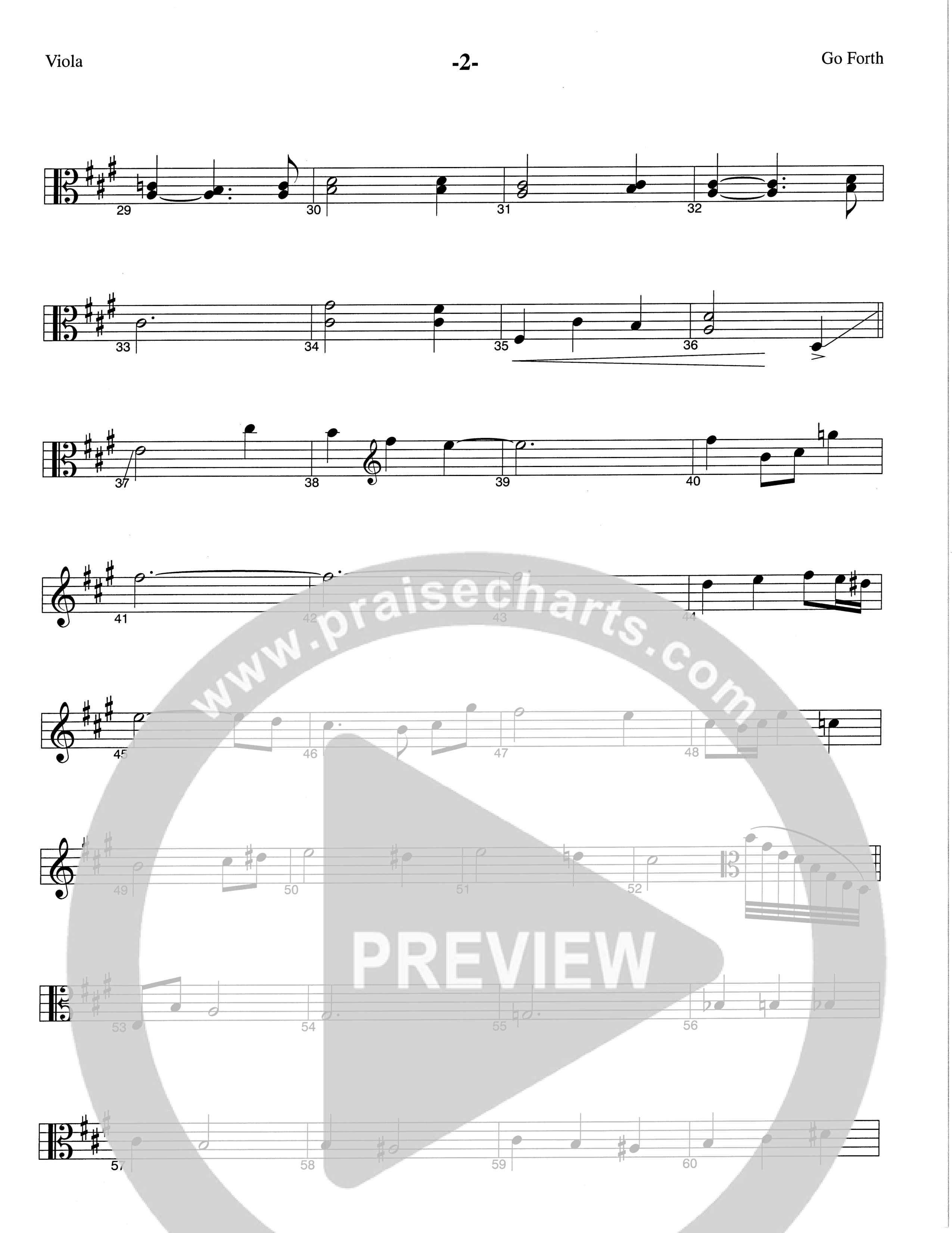 Go Forth (Choral Anthem SATB) Viola (The Brooklyn Tabernacle Choir / Arr. Carol Cymbala / Orch. Lari Goss)