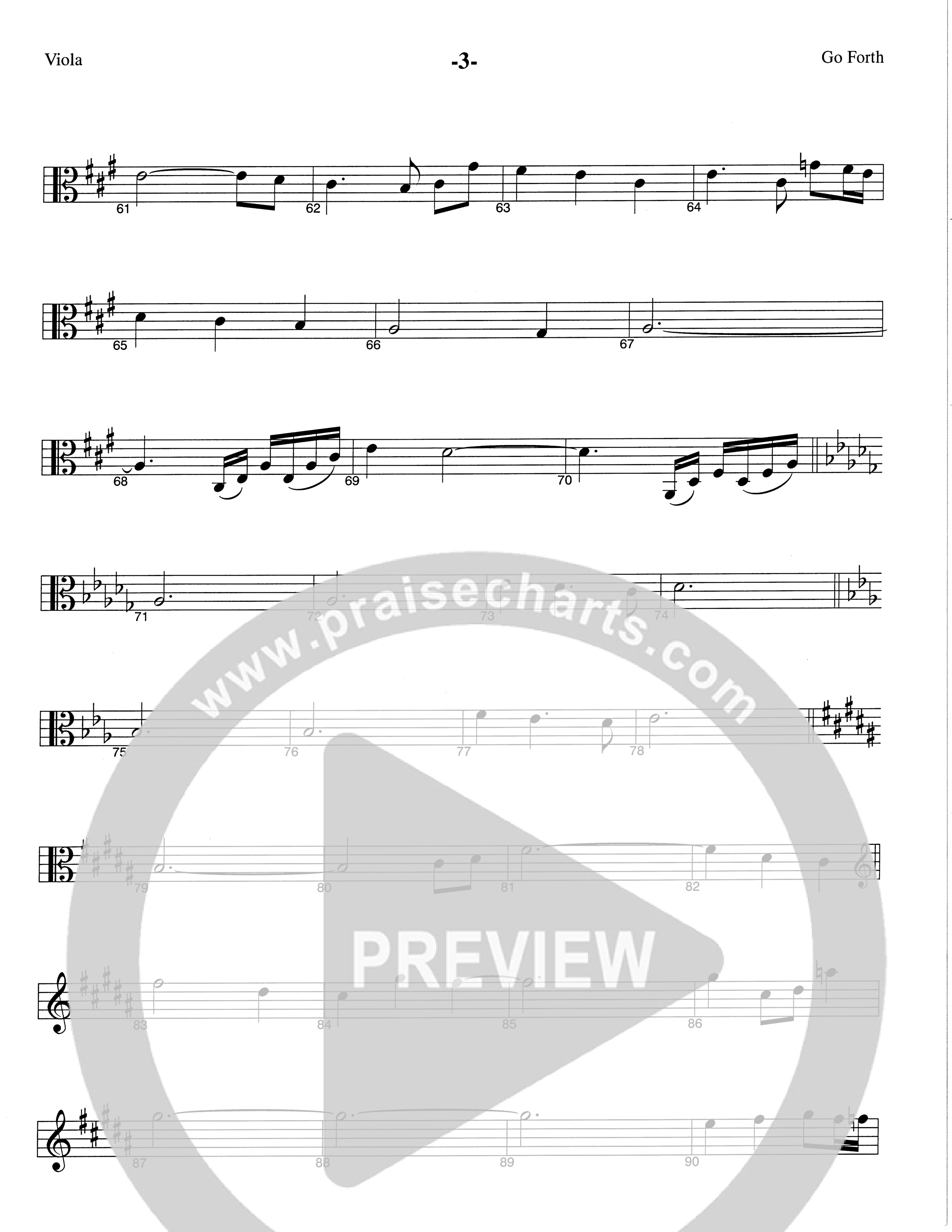 Go Forth (Choral Anthem SATB) Viola (The Brooklyn Tabernacle Choir / Arr. Carol Cymbala / Orch. Lari Goss)