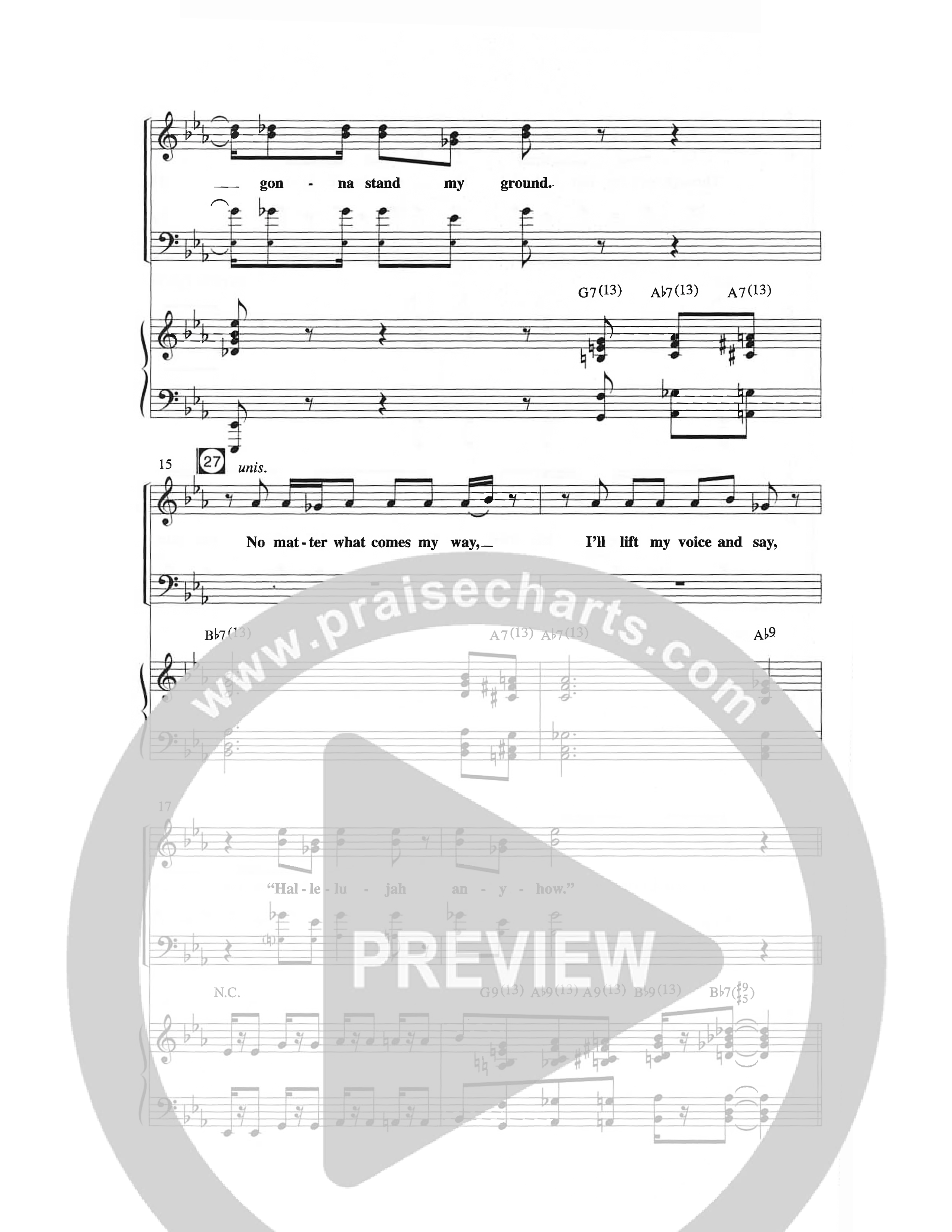Hallelujah Anyhow (Choral Anthem SATB) Octavo (SATB & Pno) (The Brooklyn Tabernacle Choir / Arr. Carol Cymbala)