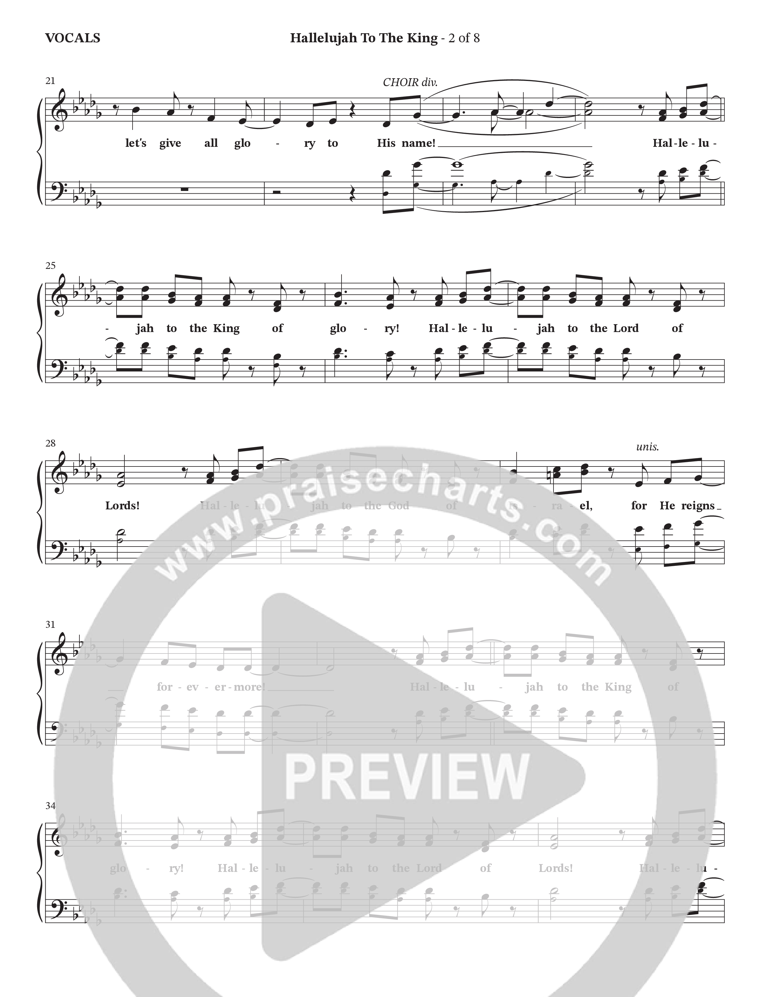 Hallelujah To The King (Choral Anthem SATB) Choir Sheet (SATB) (The Brooklyn Tabernacle Choir / Arr. Carol Cymbala / Arr. Jason Webb)