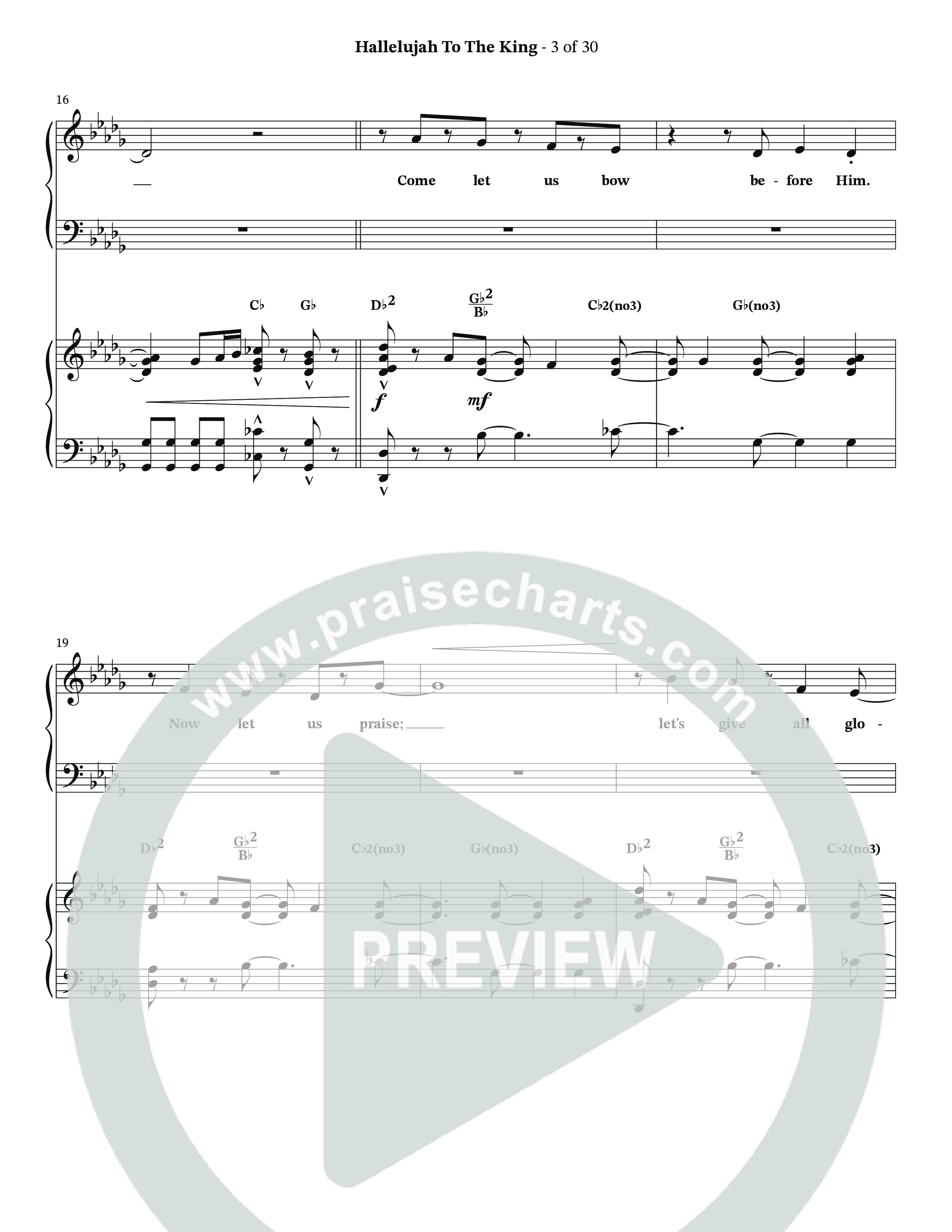 Hallelujah To The King (Choral Anthem SATB) Anthem (SATB/Piano) (The Brooklyn Tabernacle Choir / Arr. Carol Cymbala / Arr. Jason Webb)