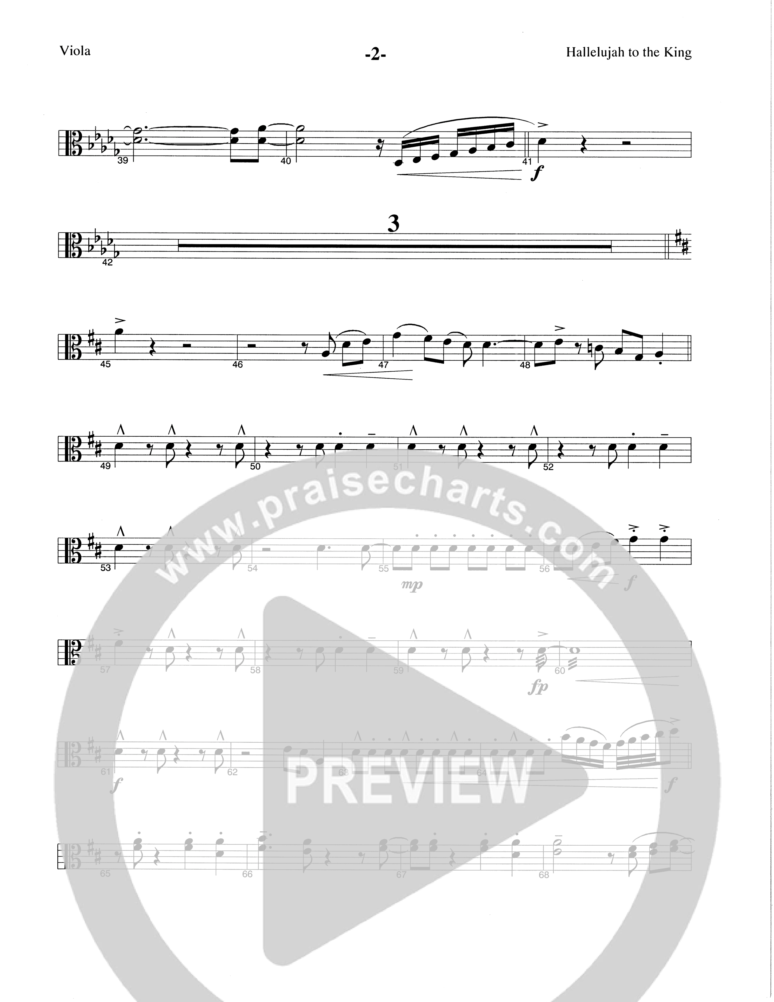 Hallelujah To The King (Choral Anthem SATB) Viola (The Brooklyn Tabernacle Choir / Arr. Carol Cymbala / Arr. Jason Webb)