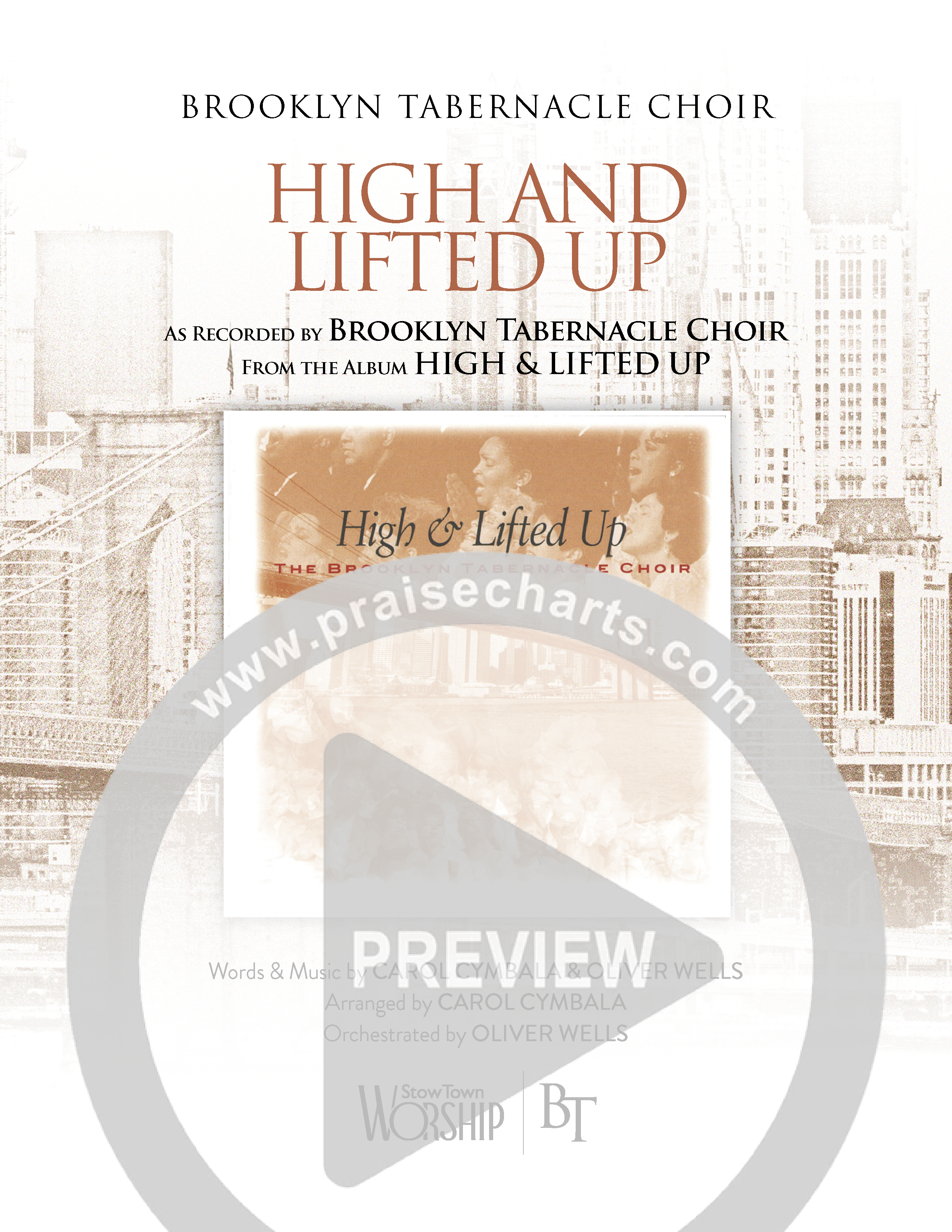 High And Lifted Up (Choral Anthem SATB) Octavo Cover Sheet (The Brooklyn Tabernacle Choir / Arr. Carol Cymbala)