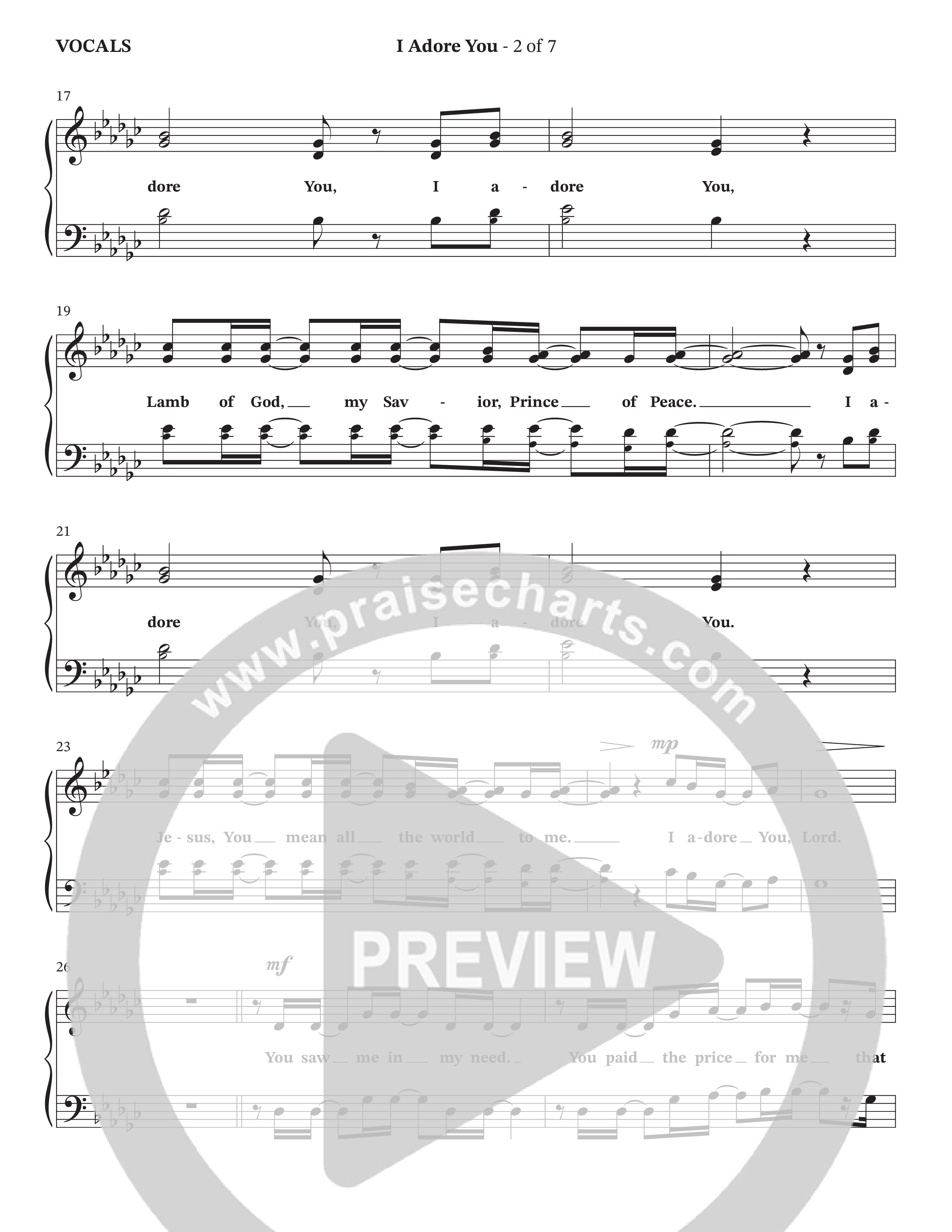 I Adore You (Choral Anthem SATB) Choir Sheet (SATB) (The Brooklyn Tabernacle Choir / Arr. Carol Cymbala)