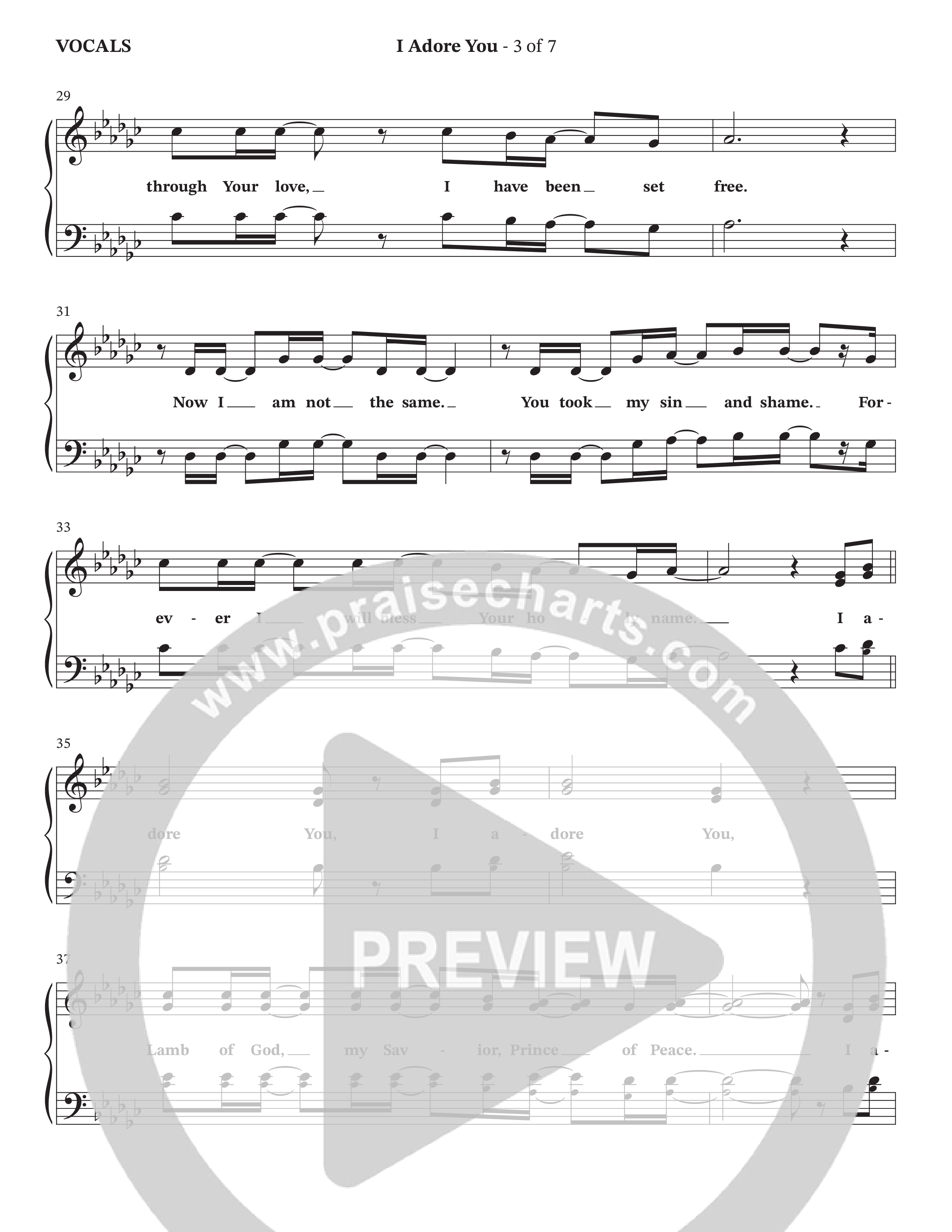 I Adore You (Choral Anthem SATB) Choir Sheet (SATB) (The Brooklyn Tabernacle Choir / Arr. Carol Cymbala)