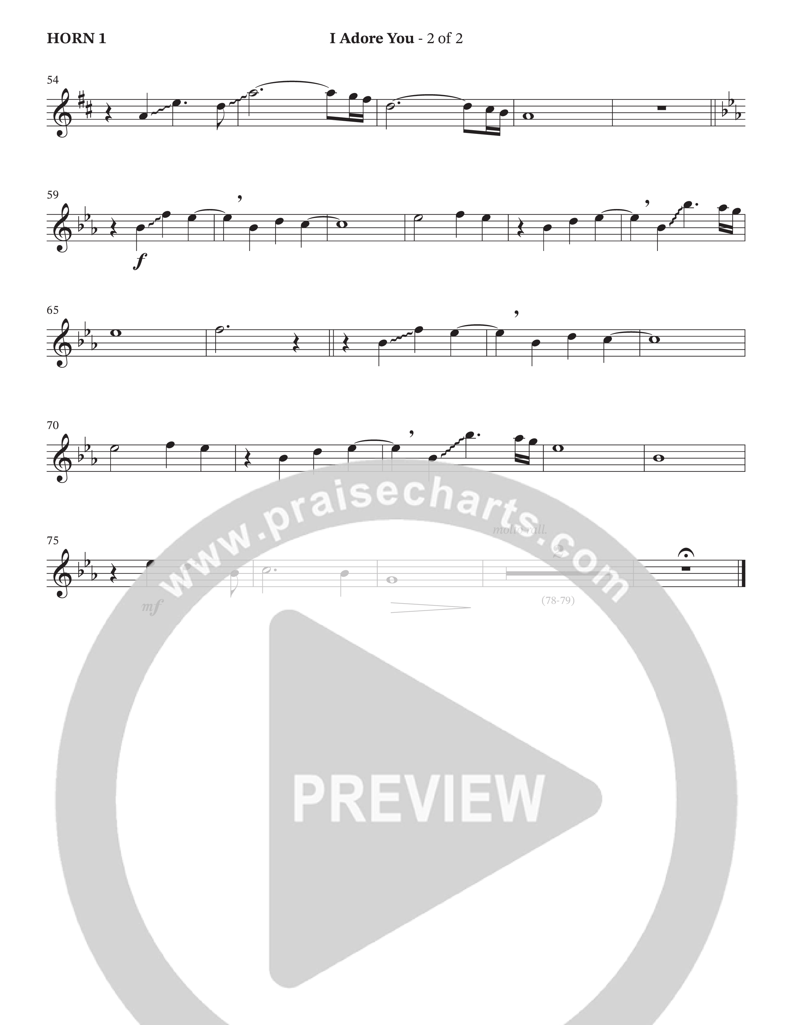 I Adore You (Choral Anthem SATB) French Horn (The Brooklyn Tabernacle Choir / Arr. Carol Cymbala)