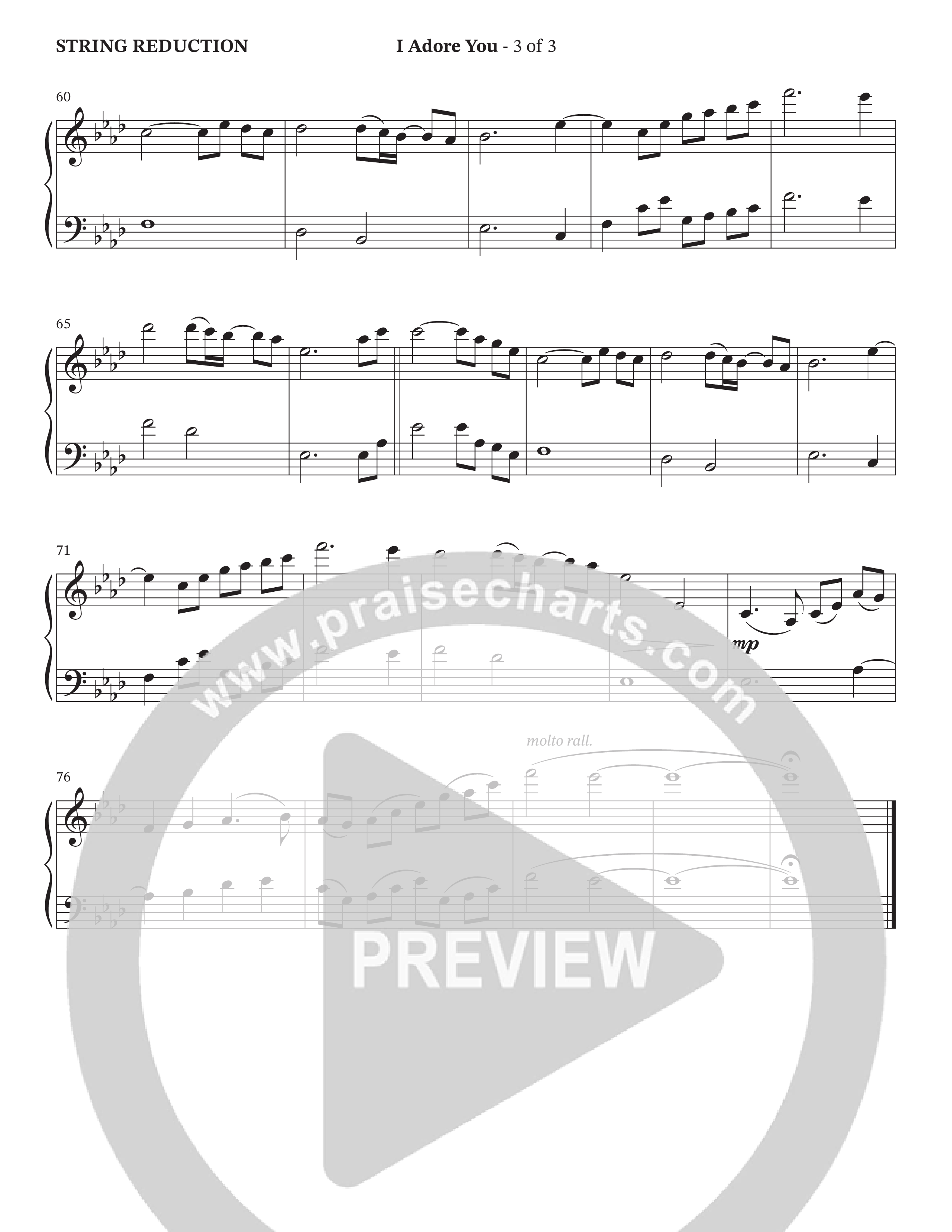 I Adore You (Choral Anthem SATB) String Reduction (The Brooklyn Tabernacle Choir / Arr. Carol Cymbala)