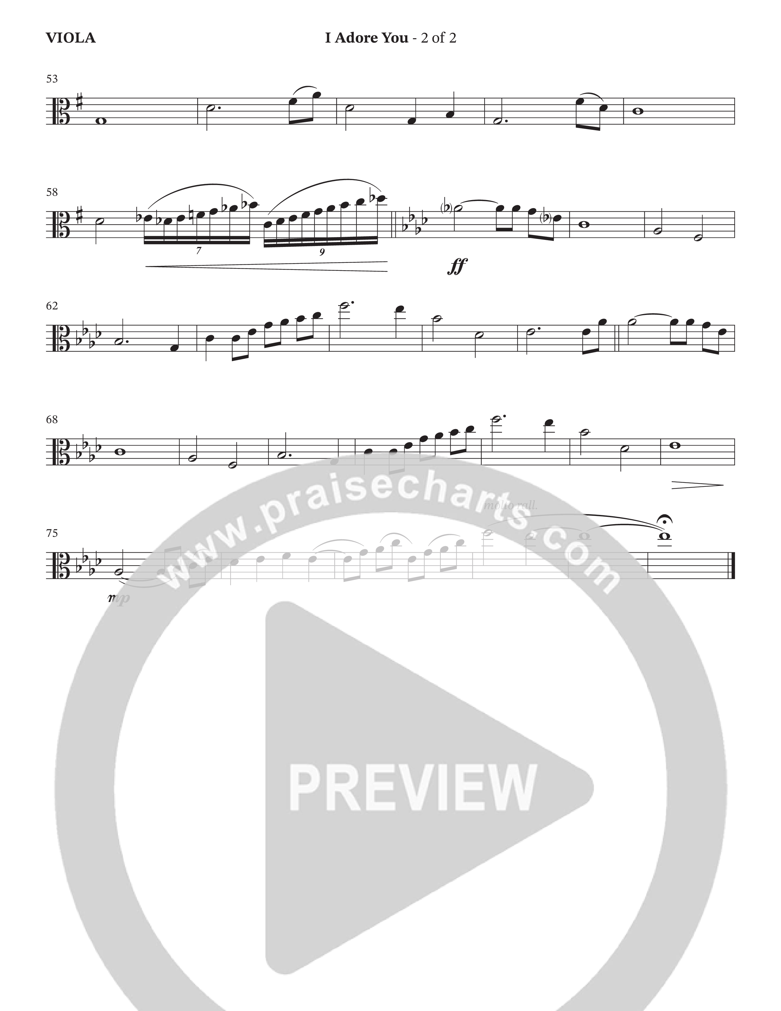 I Adore You (Choral Anthem SATB) Viola (The Brooklyn Tabernacle Choir / Arr. Carol Cymbala)