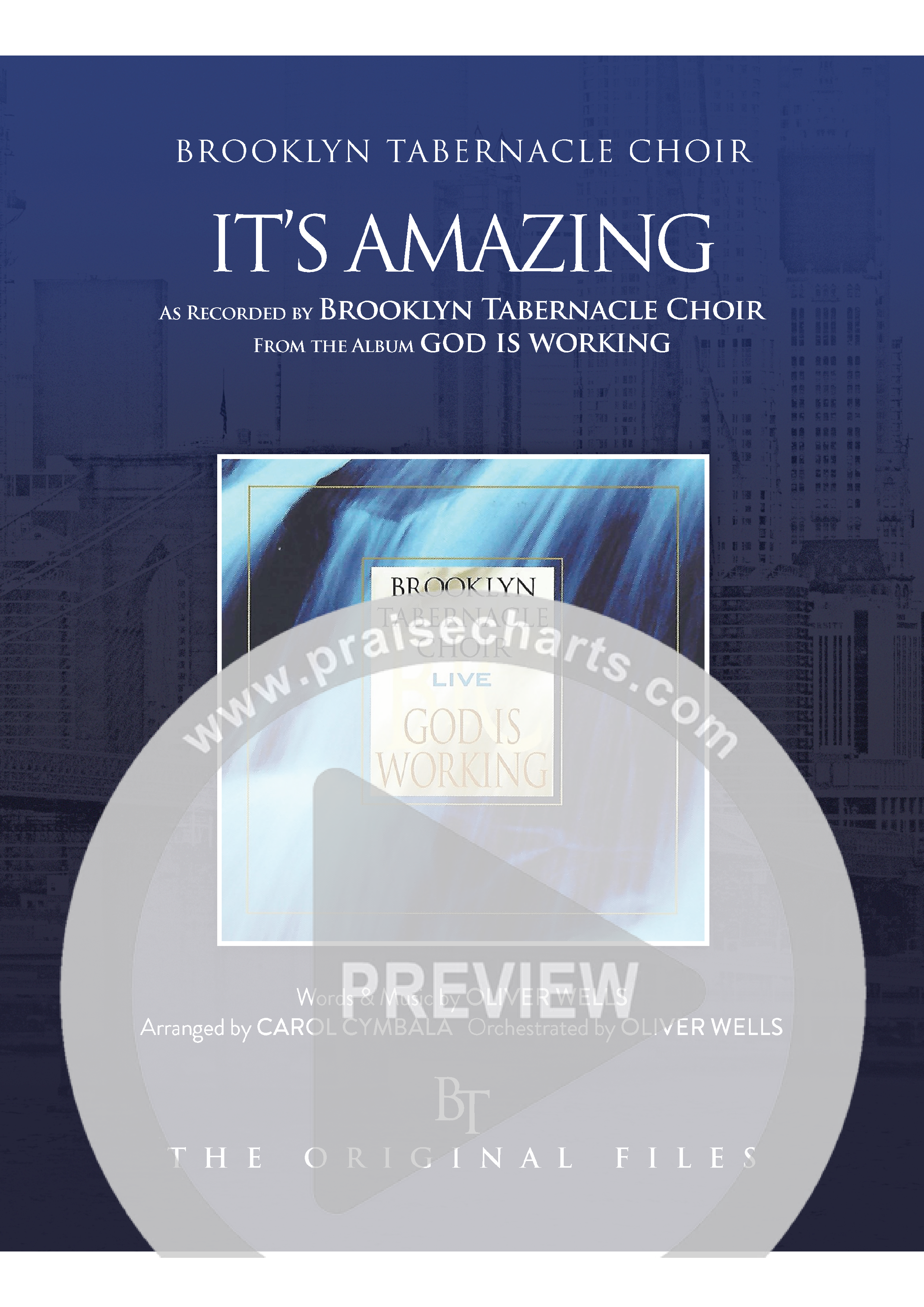 It's Amazing (Choral Anthem SATB) Octavo Cover Sheet (The Brooklyn Tabernacle Choir / Arr. Carol Cymbala / Orch. Oliver Wells)