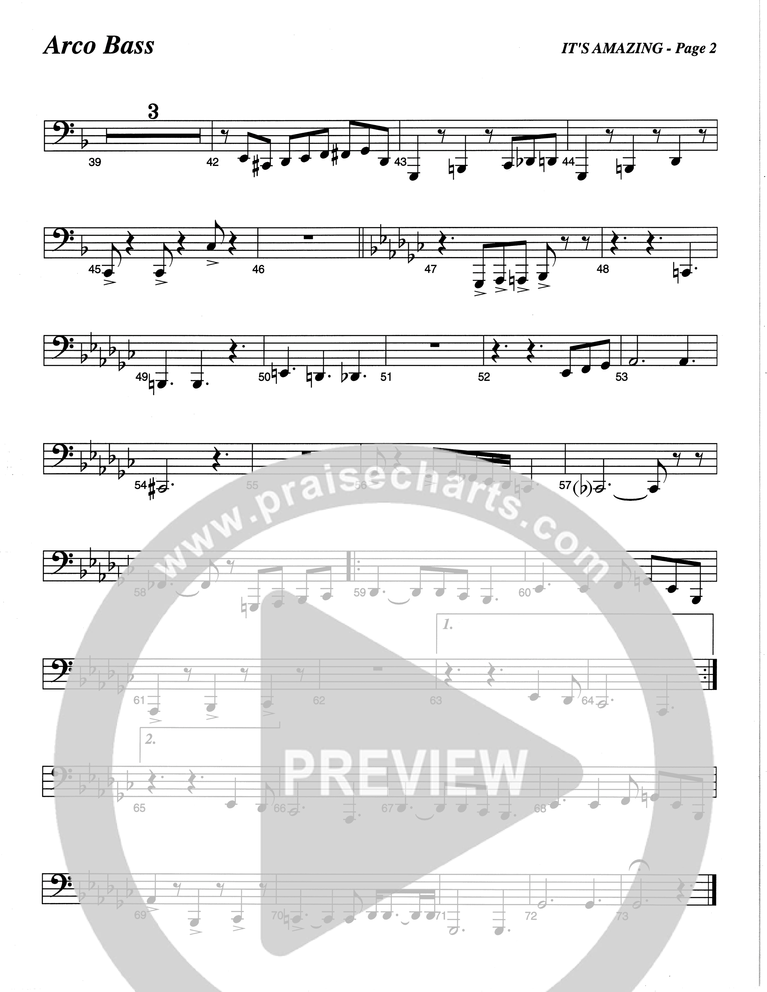 It's Amazing (Choral Anthem SATB) String Bass (The Brooklyn Tabernacle Choir / Arr. Carol Cymbala / Orch. Oliver Wells)