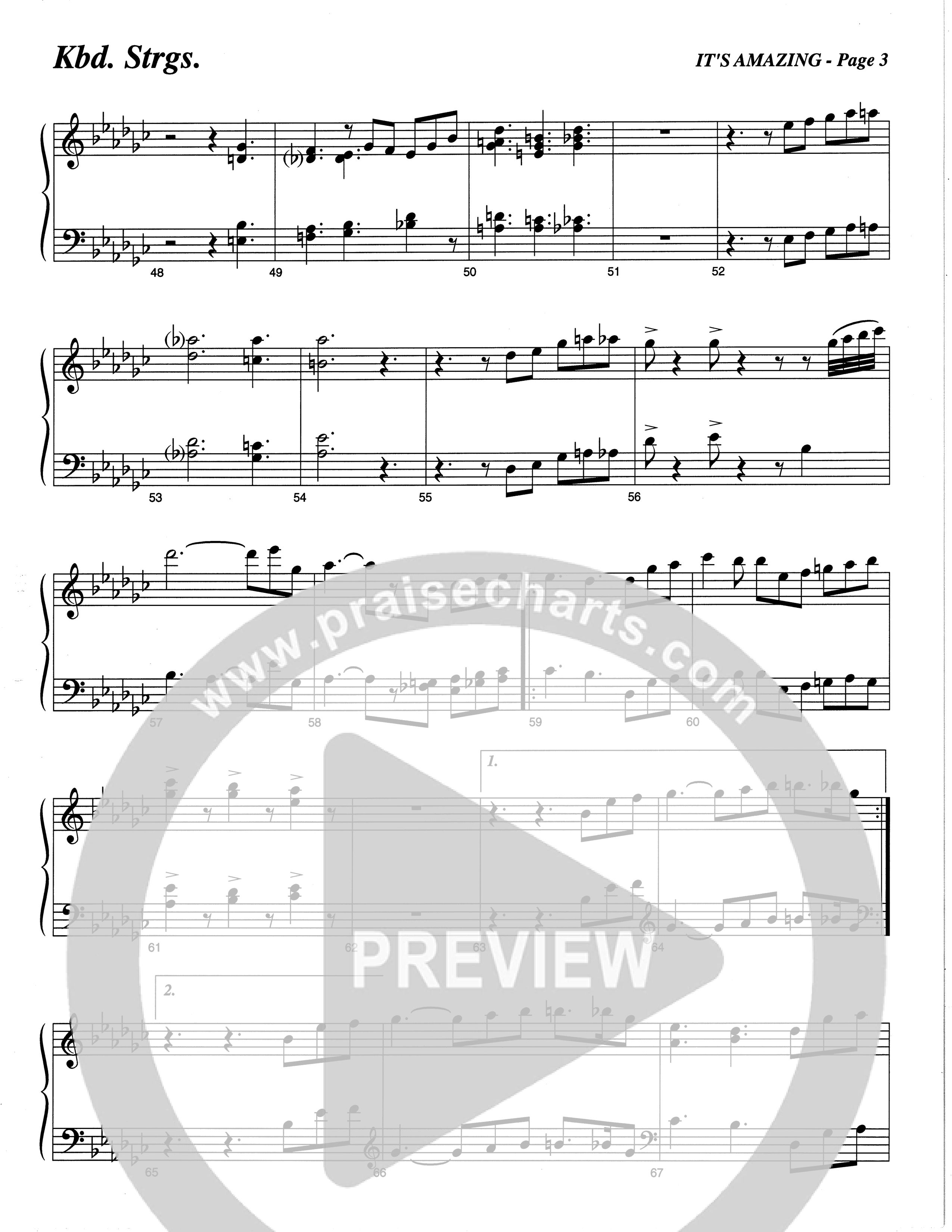 It's Amazing (Choral Anthem SATB) String Reduction (The Brooklyn Tabernacle Choir / Arr. Carol Cymbala / Orch. Oliver Wells)