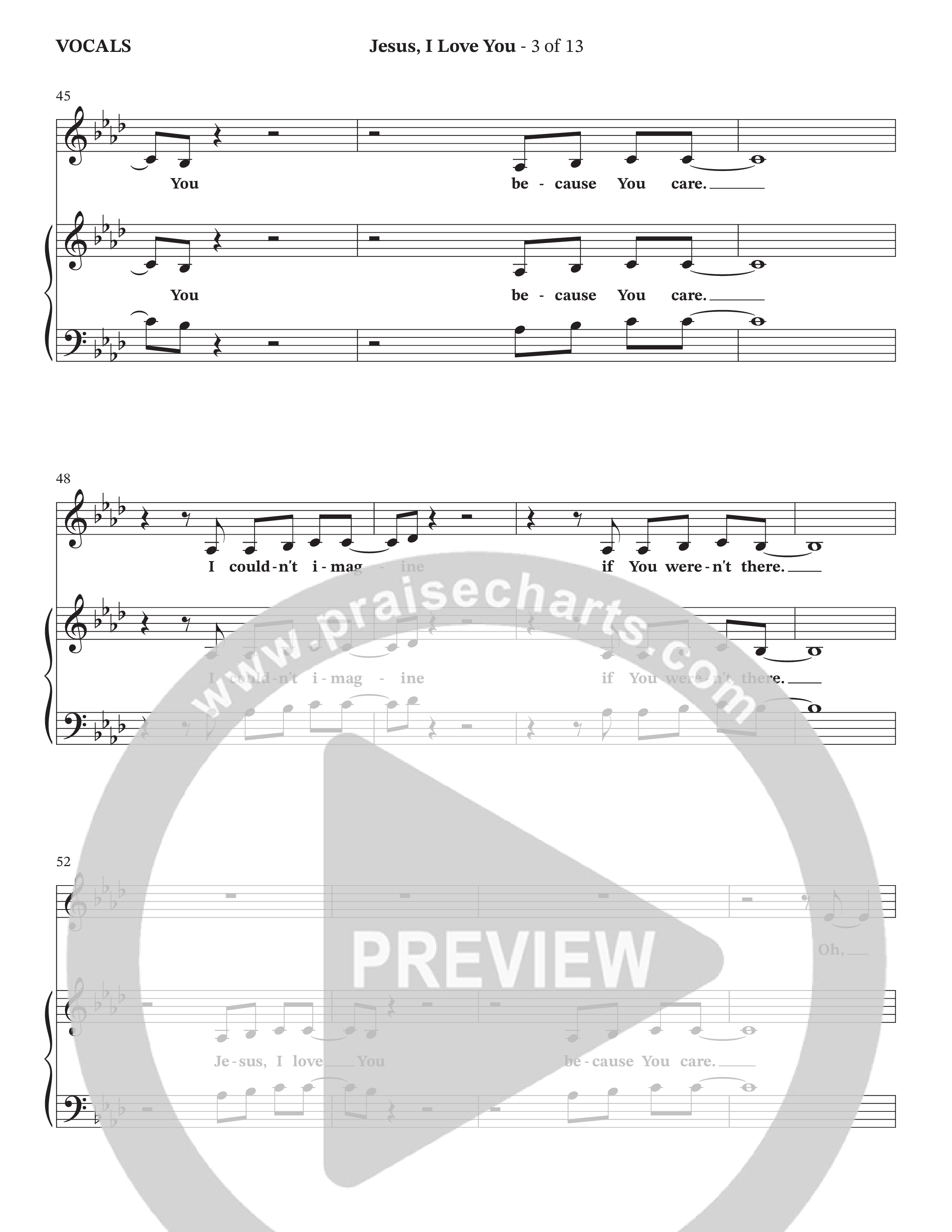 Jesus I Love You (Choral Anthem SATB) Choir Sheet (SATB) (The Brooklyn Tabernacle Choir / Arr. Carol Cymbala / Orch. Lari Goss)