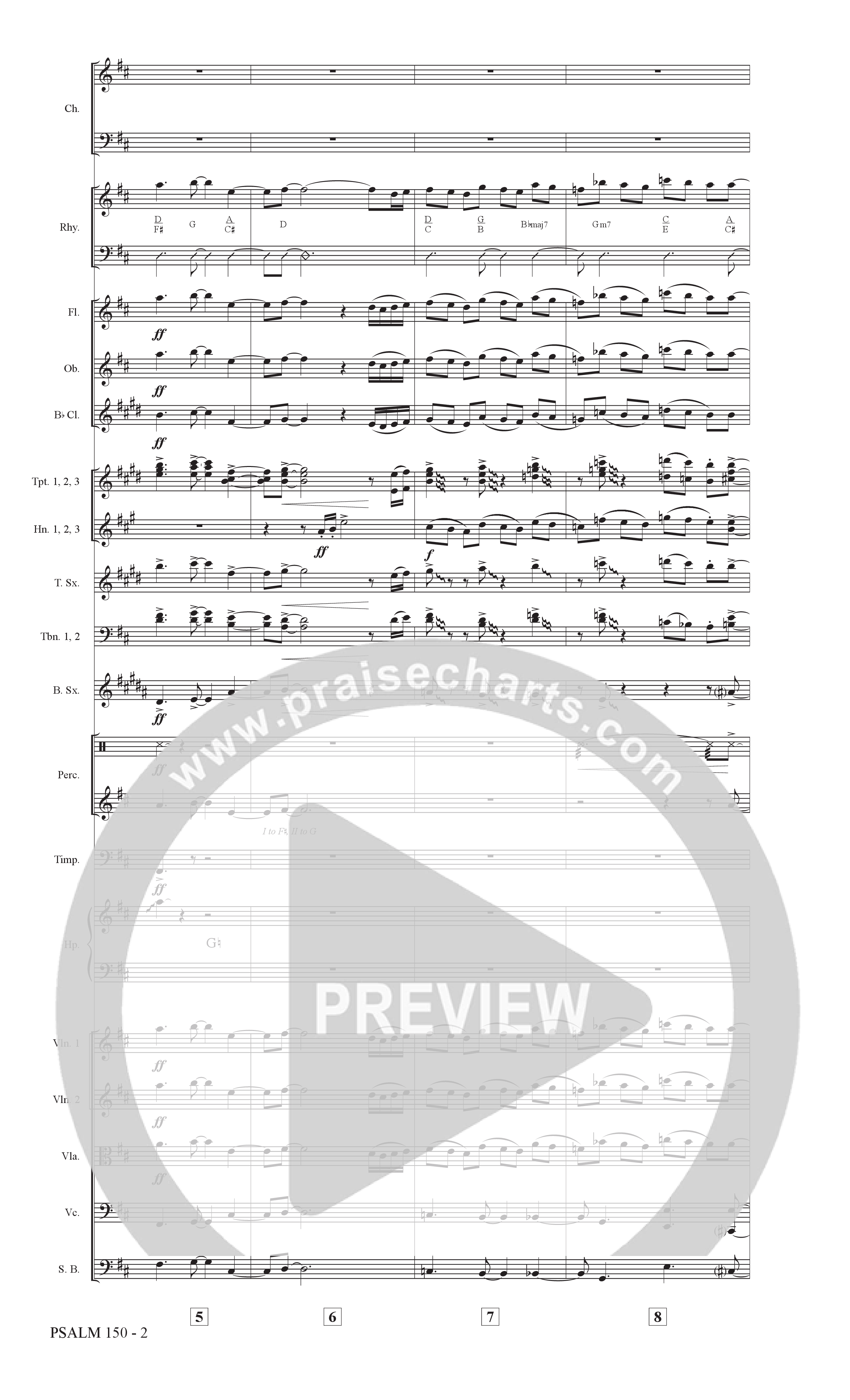 Psalm 150 (Choral Anthem SATB) Orchestration (The Brooklyn Tabernacle Choir / Brandon Camphor / Arr. Carol Cymbala / Orch. Bradley Knight)