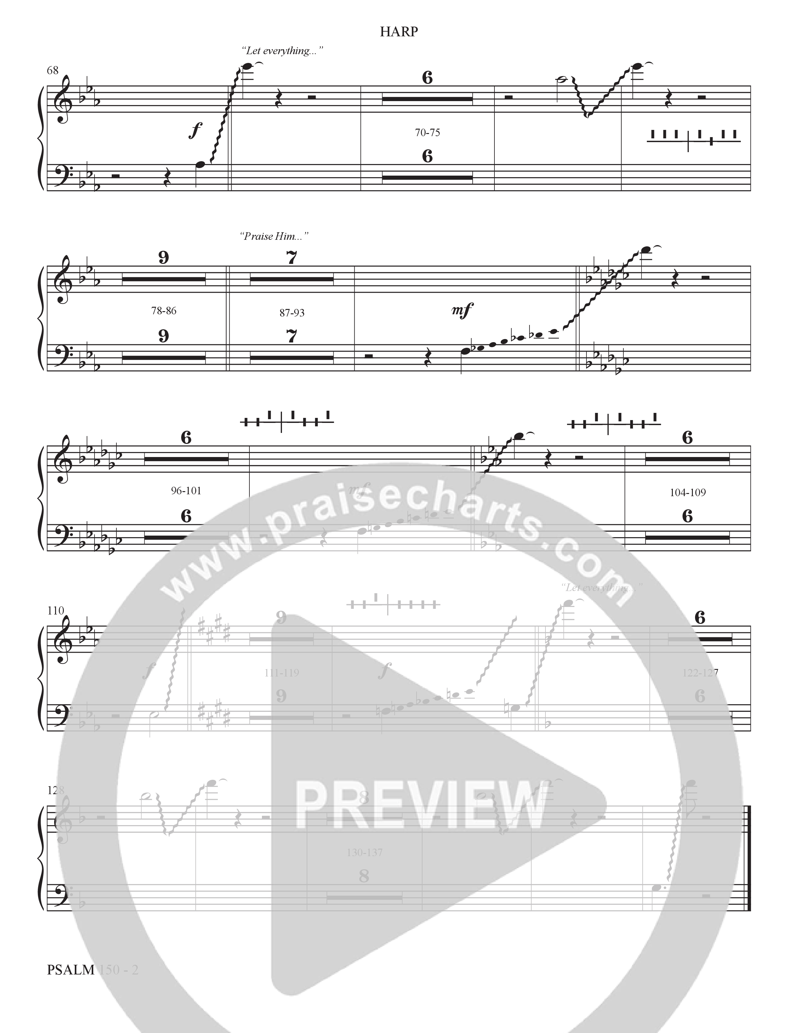Psalm 150 (Choral Anthem SATB) Harp (The Brooklyn Tabernacle Choir / Brandon Camphor / Arr. Carol Cymbala / Orch. Bradley Knight)
