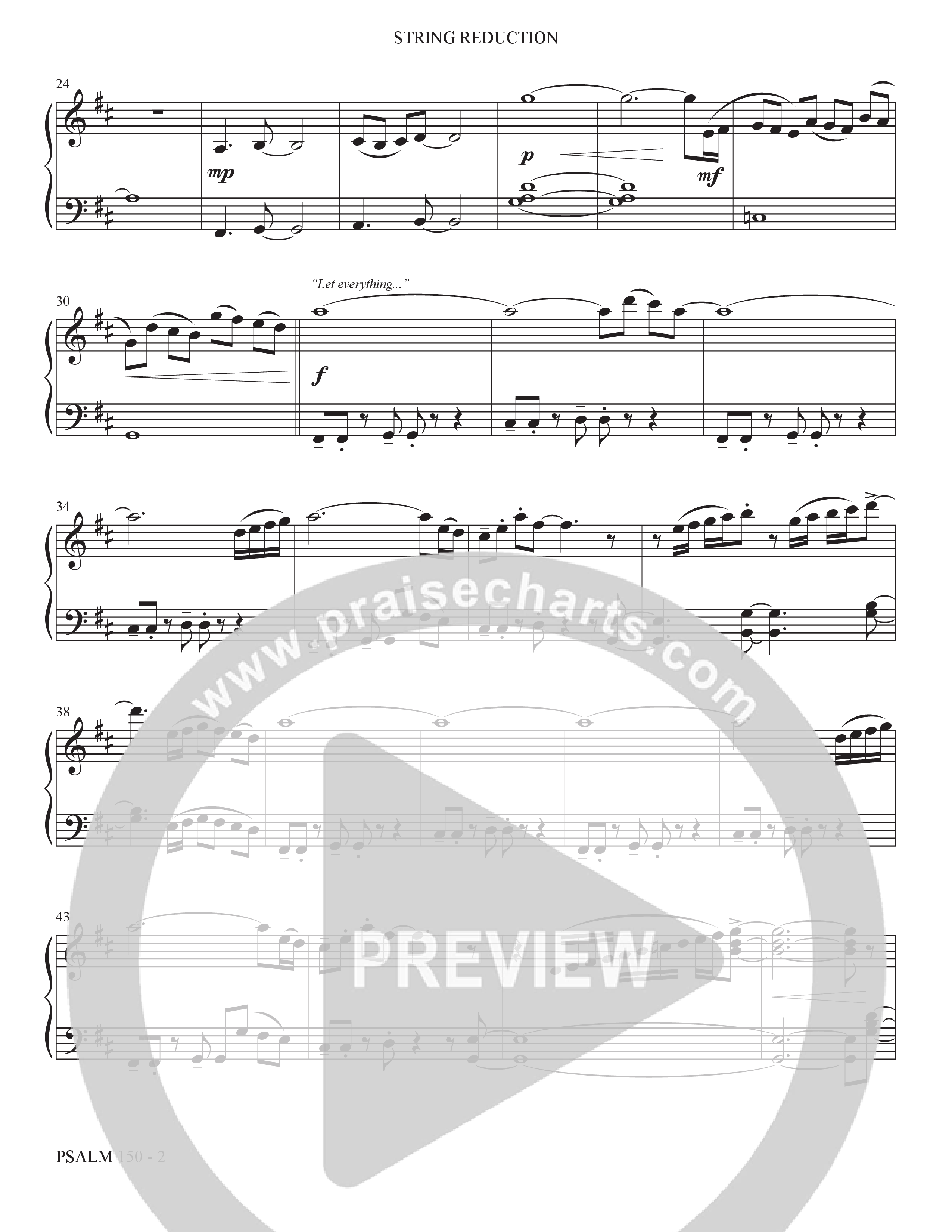 Psalm 150 (Choral Anthem SATB) String Reduction (The Brooklyn Tabernacle Choir / Brandon Camphor / Arr. Carol Cymbala / Orch. Bradley Knight)
