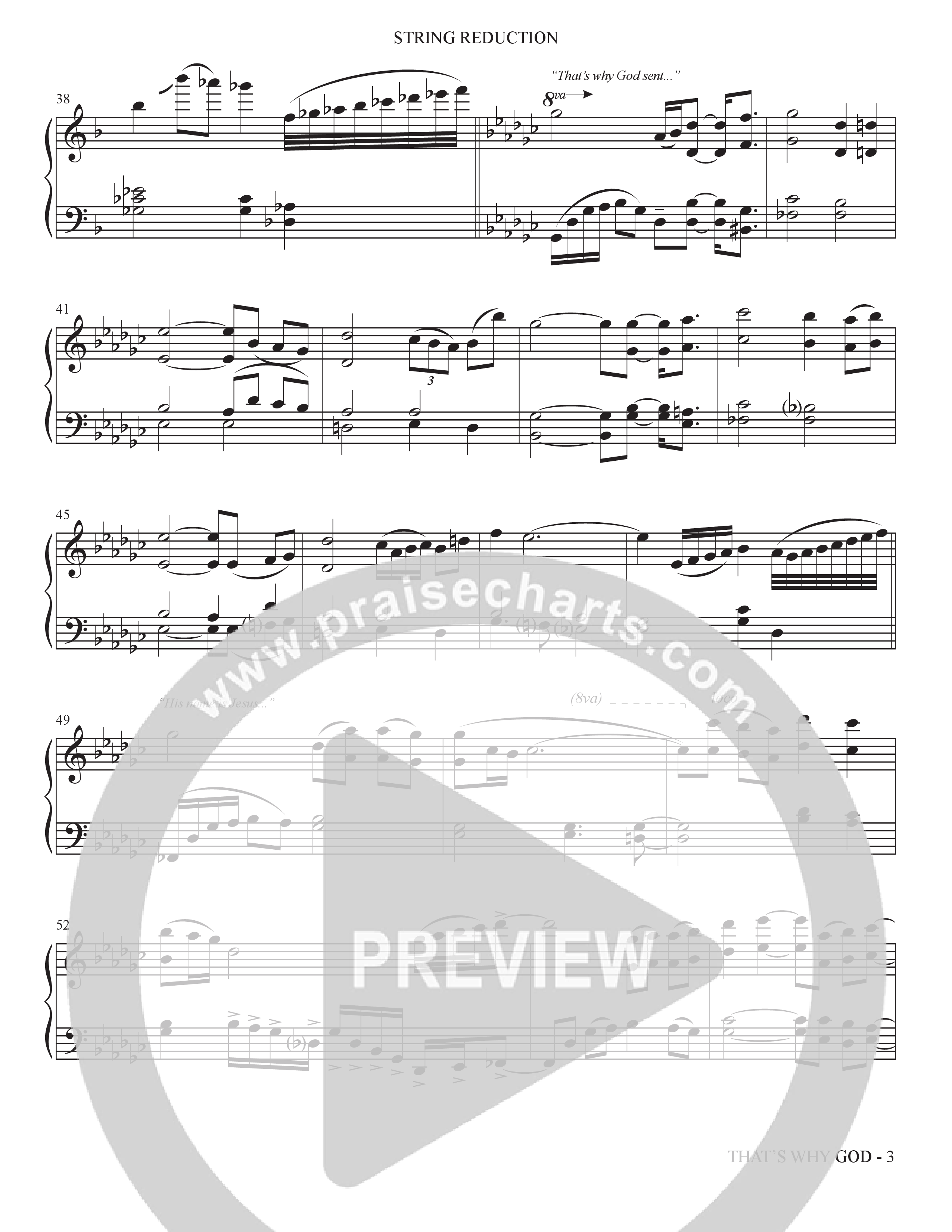 That's Why God (Choral Anthem SATB) String Reduction (The Brooklyn Tabernacle Choir / Arr. Carol Cymbala / Orch. Bradley Knight)