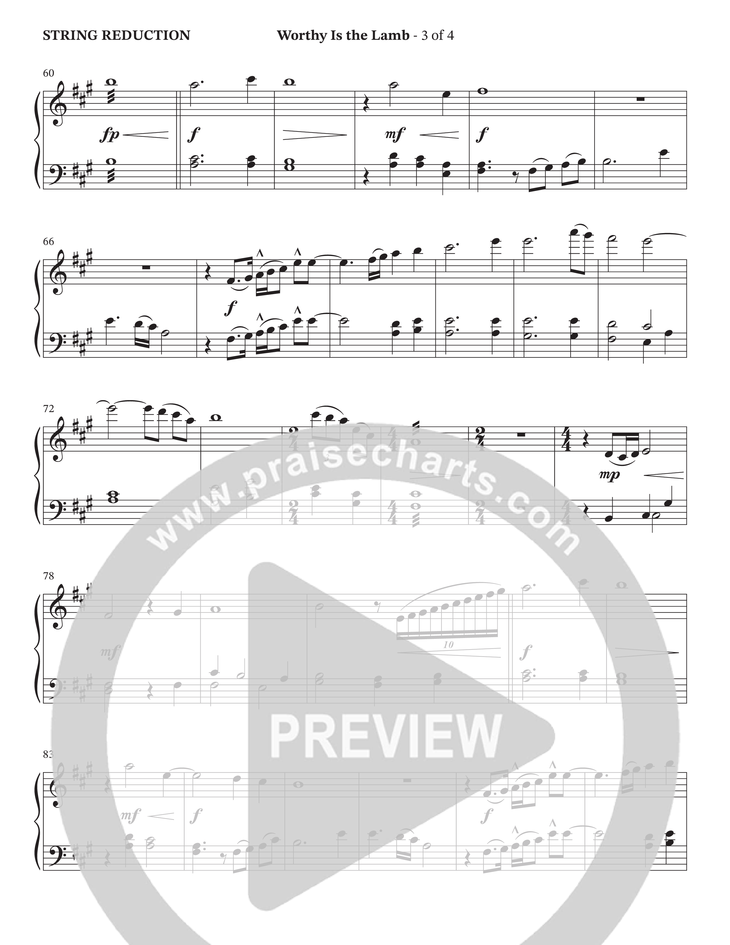 Worthy Is The Lamb (Choral Anthem SATB) String Reduction (The Brooklyn Tabernacle Choir / Arr. Carol Cymbala / Orch. Jim Hammerly)