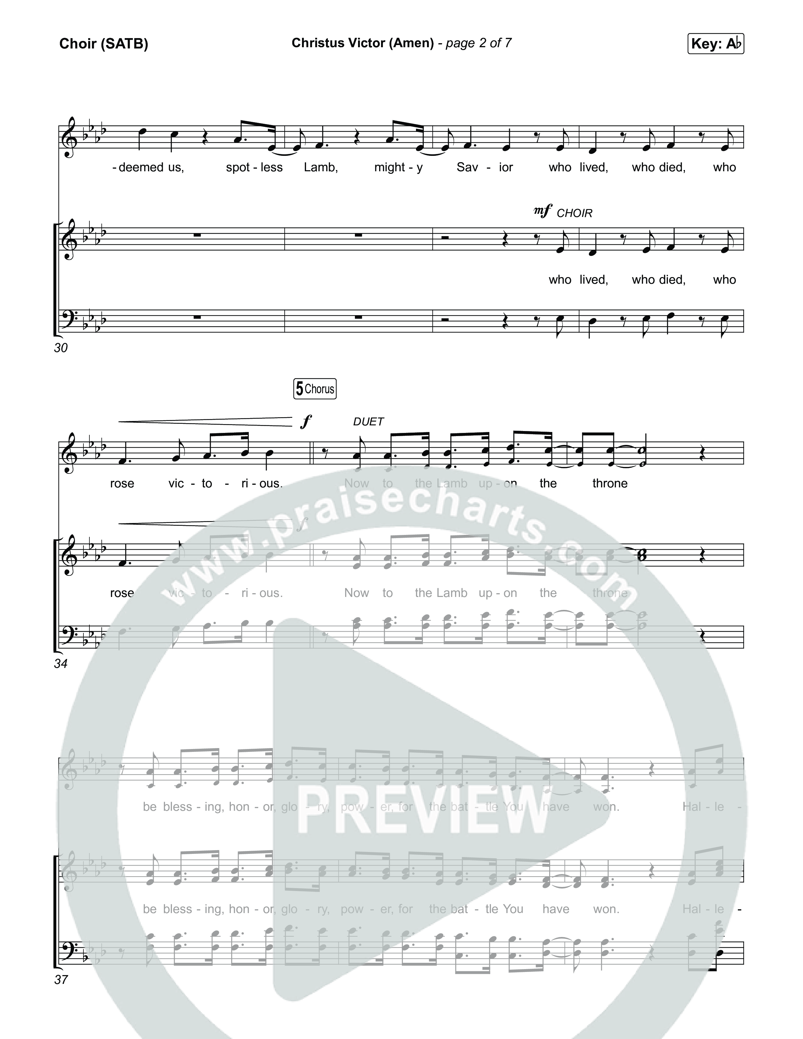 Christus Victor (Amen) Choir Sheet (SATB) (Terrian / Bryan Fowler)