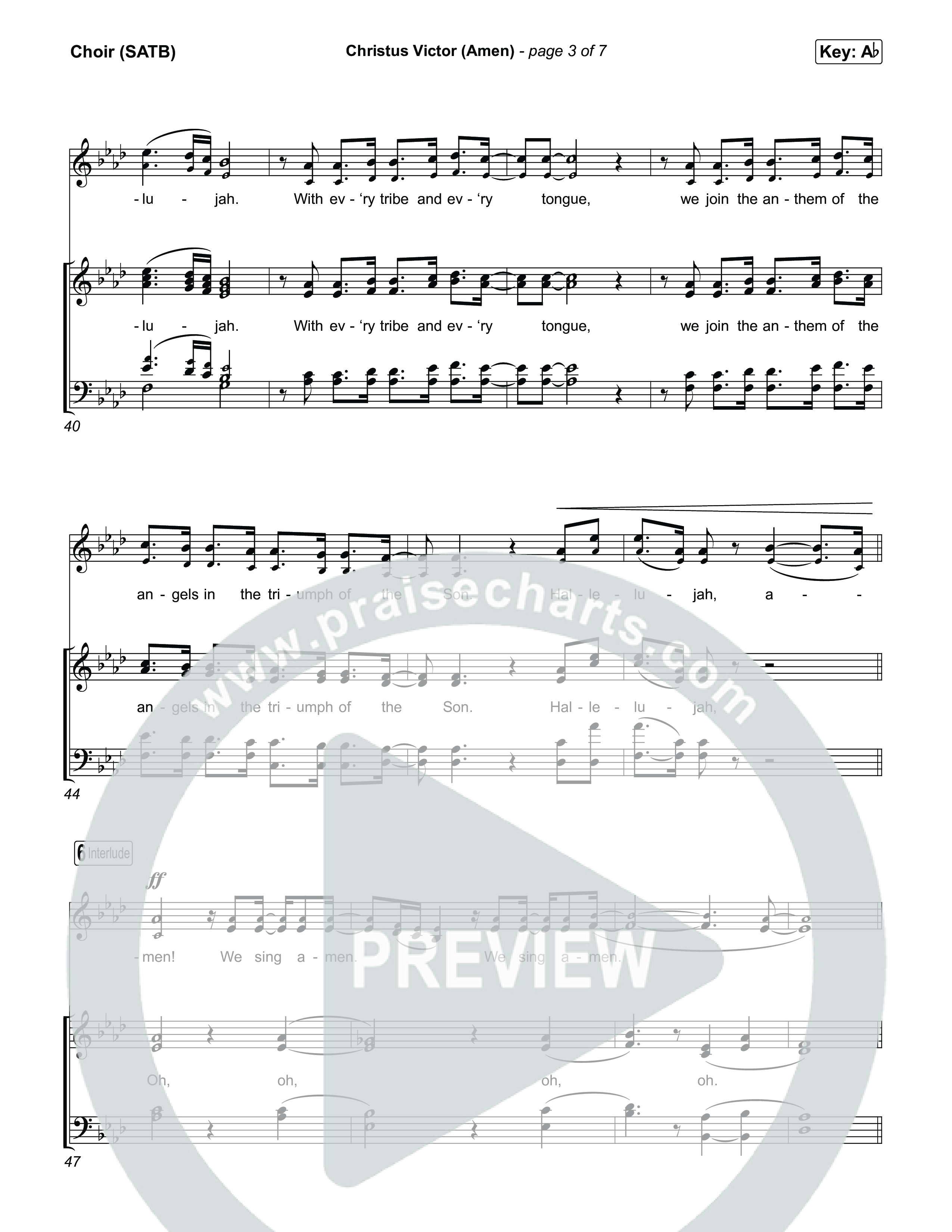 Christus Victor (Amen) Choir Sheet (SATB) (Terrian / Bryan Fowler)
