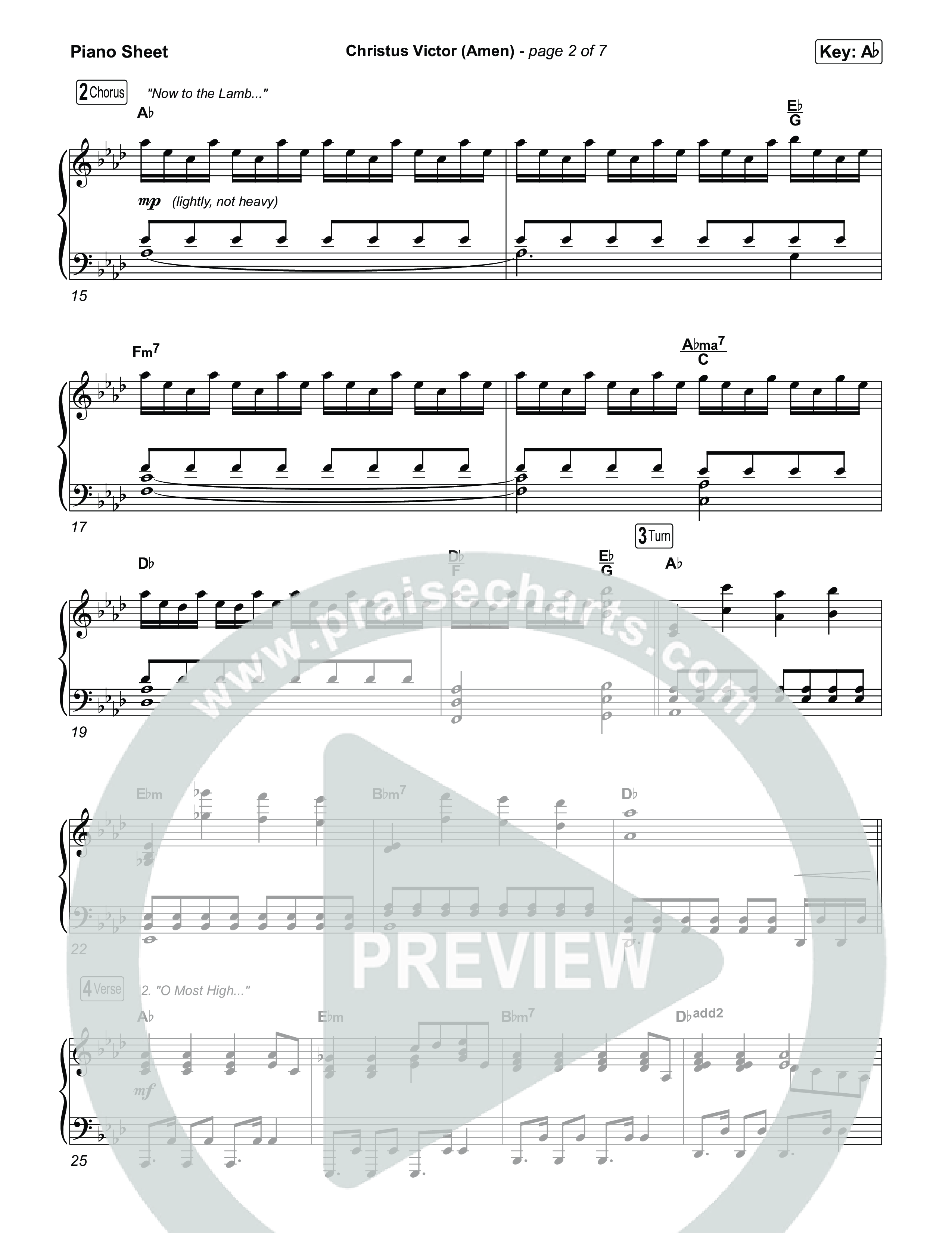 Christus Victor (Amen) Piano Sheet (Terrian / Bryan Fowler)