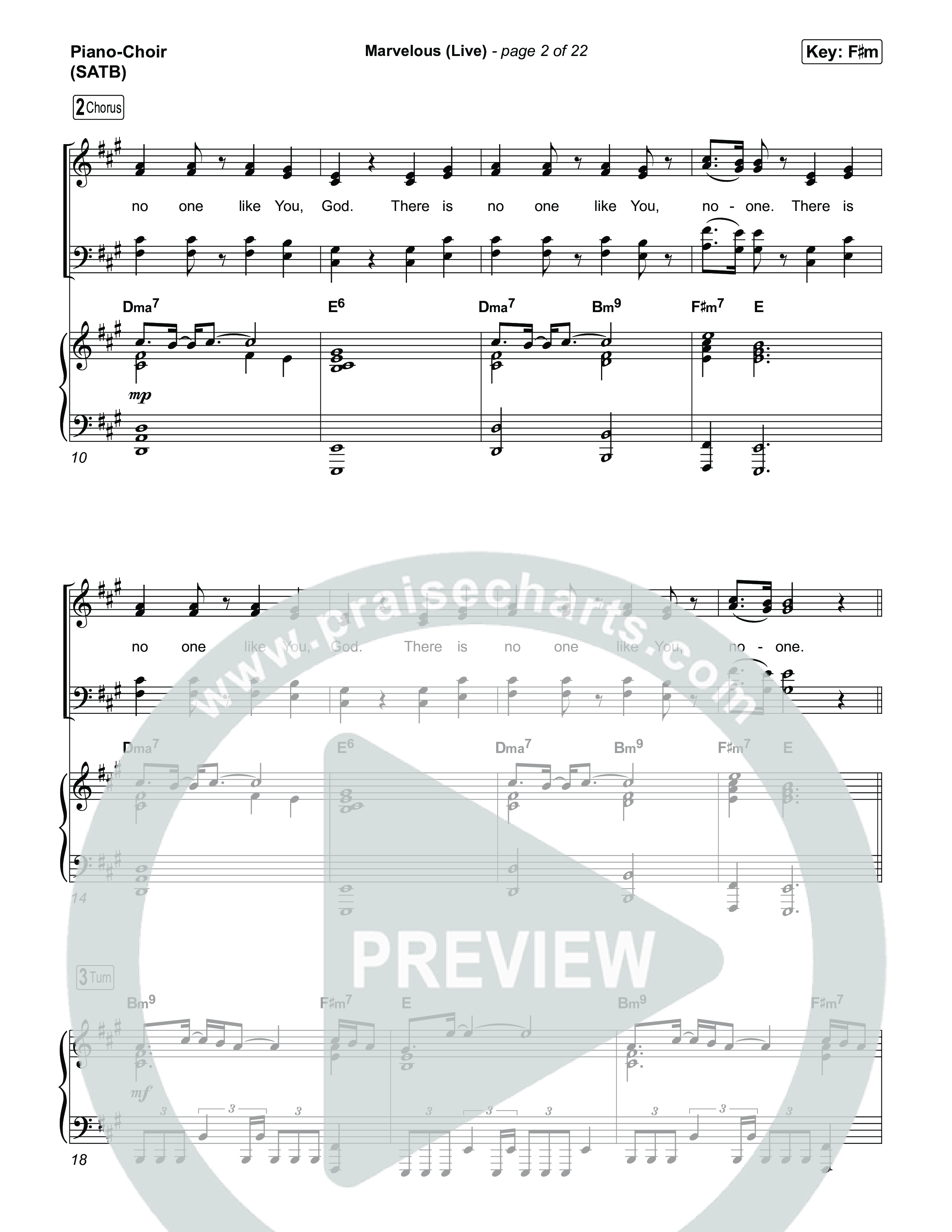 Marvelous (Live) Piano/Vocal Pack (Bethel Music / Hannah Waters)