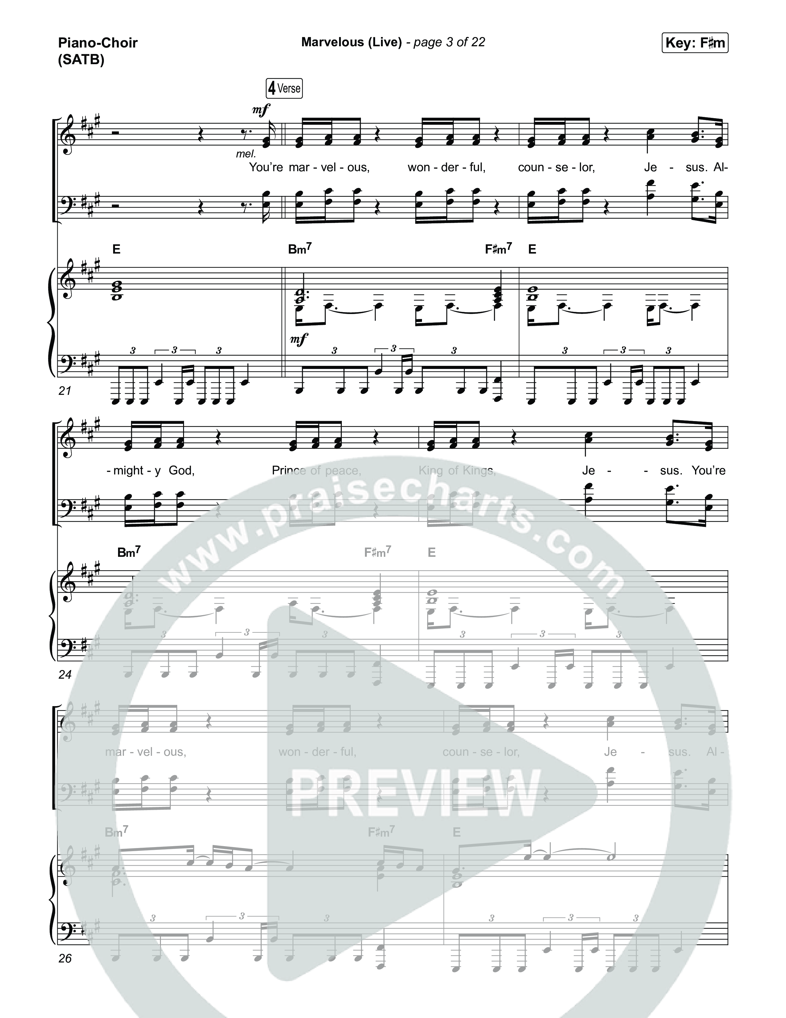 Marvelous (Live) Piano/Vocal Pack (Bethel Music / Hannah Waters)