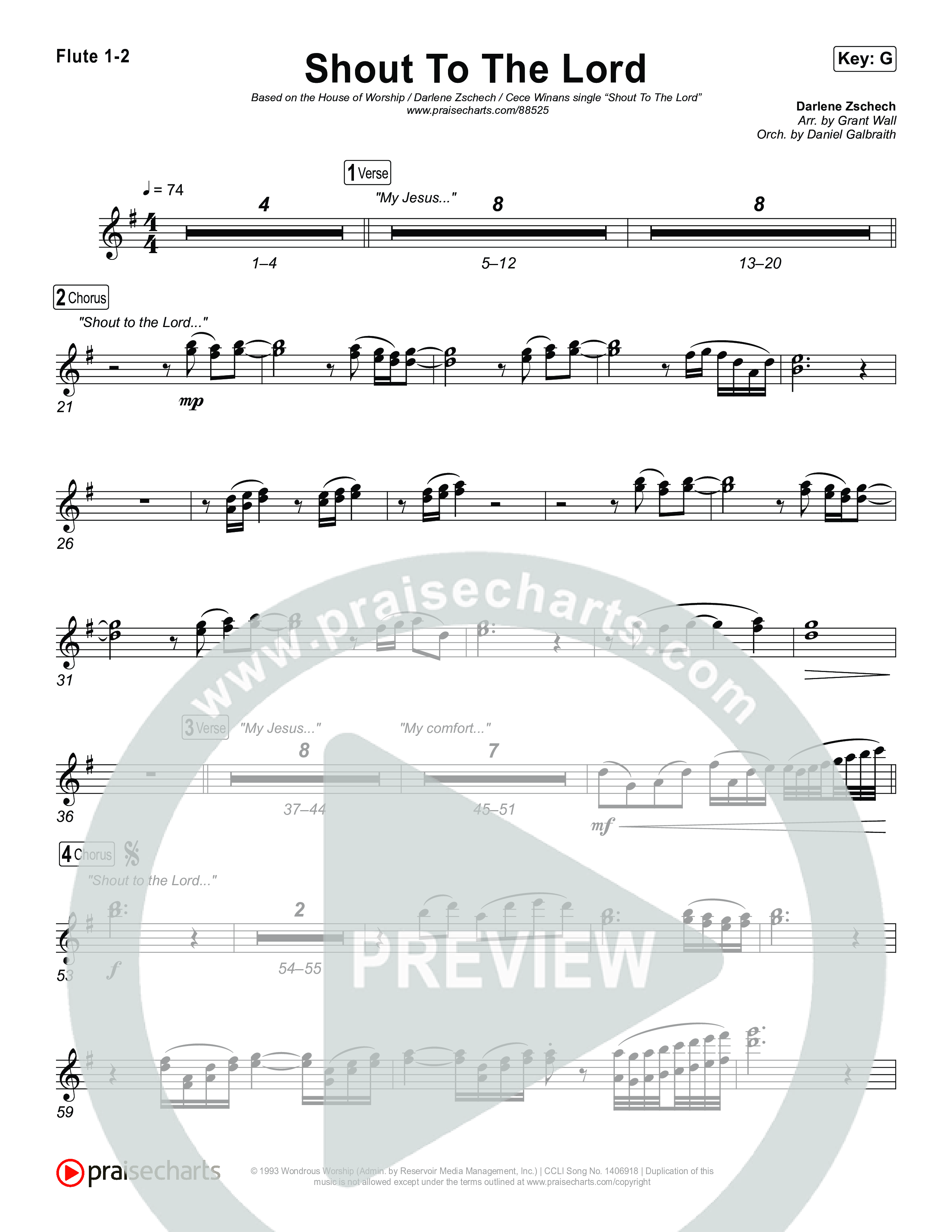 Shout To The Lord Flute 1,2 (House Of Worship / Darlene Zschech / CeCe Winans)